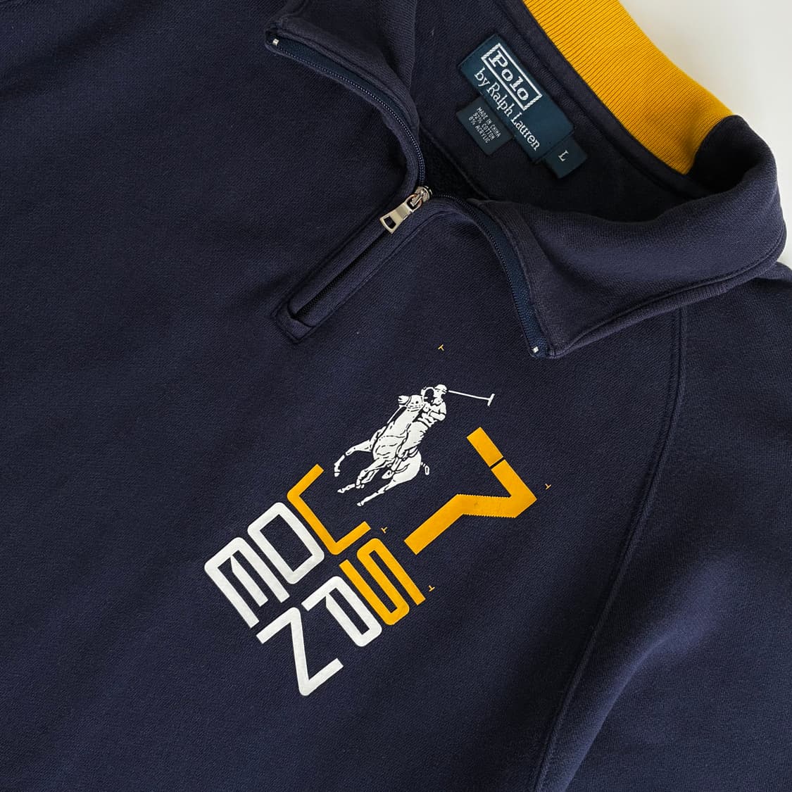 Polo 폴로 랄프로렌 00‘s RL화이트 빅포니 쿼터집업 스웻셔츠 상품이미지2