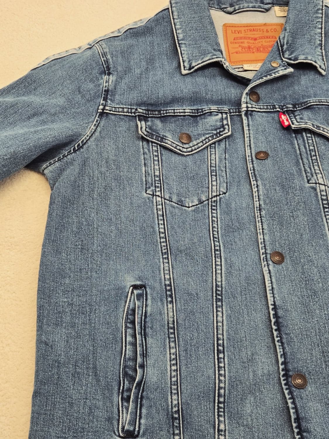 리바이스 로고 청자켓 L 상품이미지6