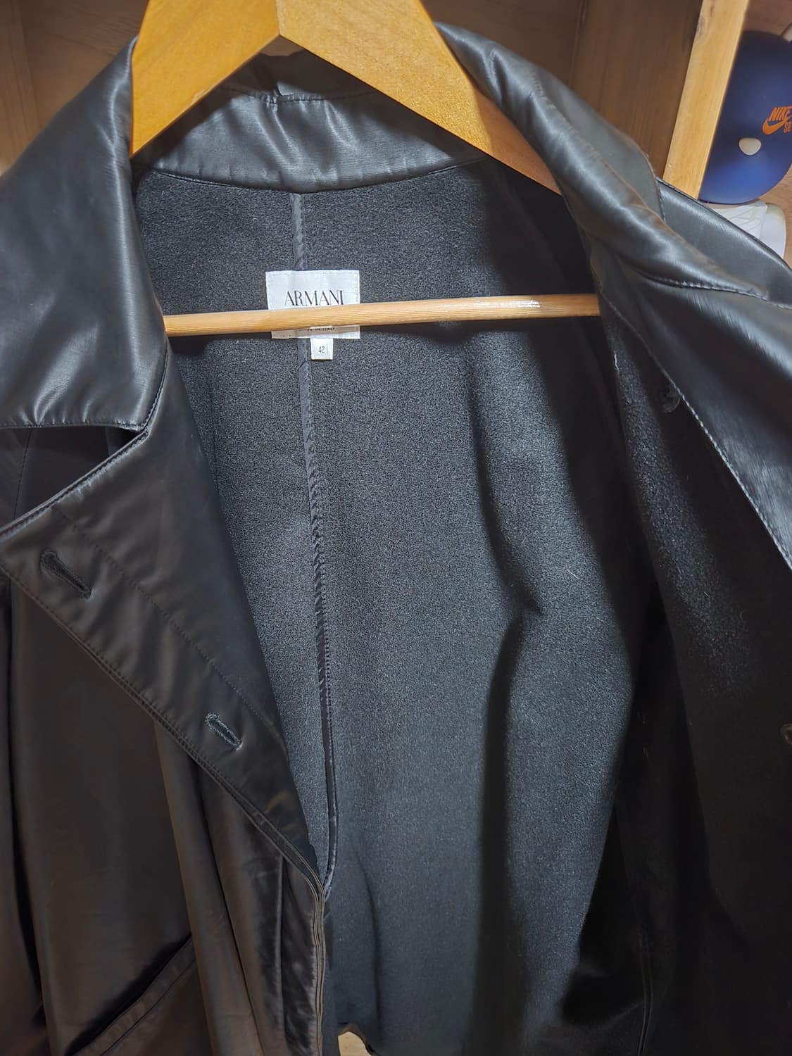 아르마니 블랙 코트 42 여성용 상품이미지3