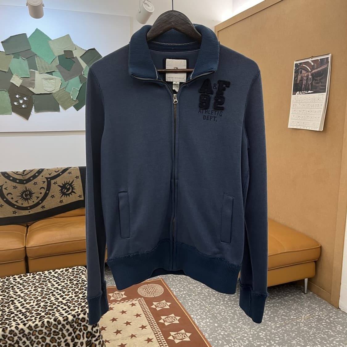 아베크롬비 올드스쿨 빈티지 데미지 집업 자켓 M C09740 상품이미지3