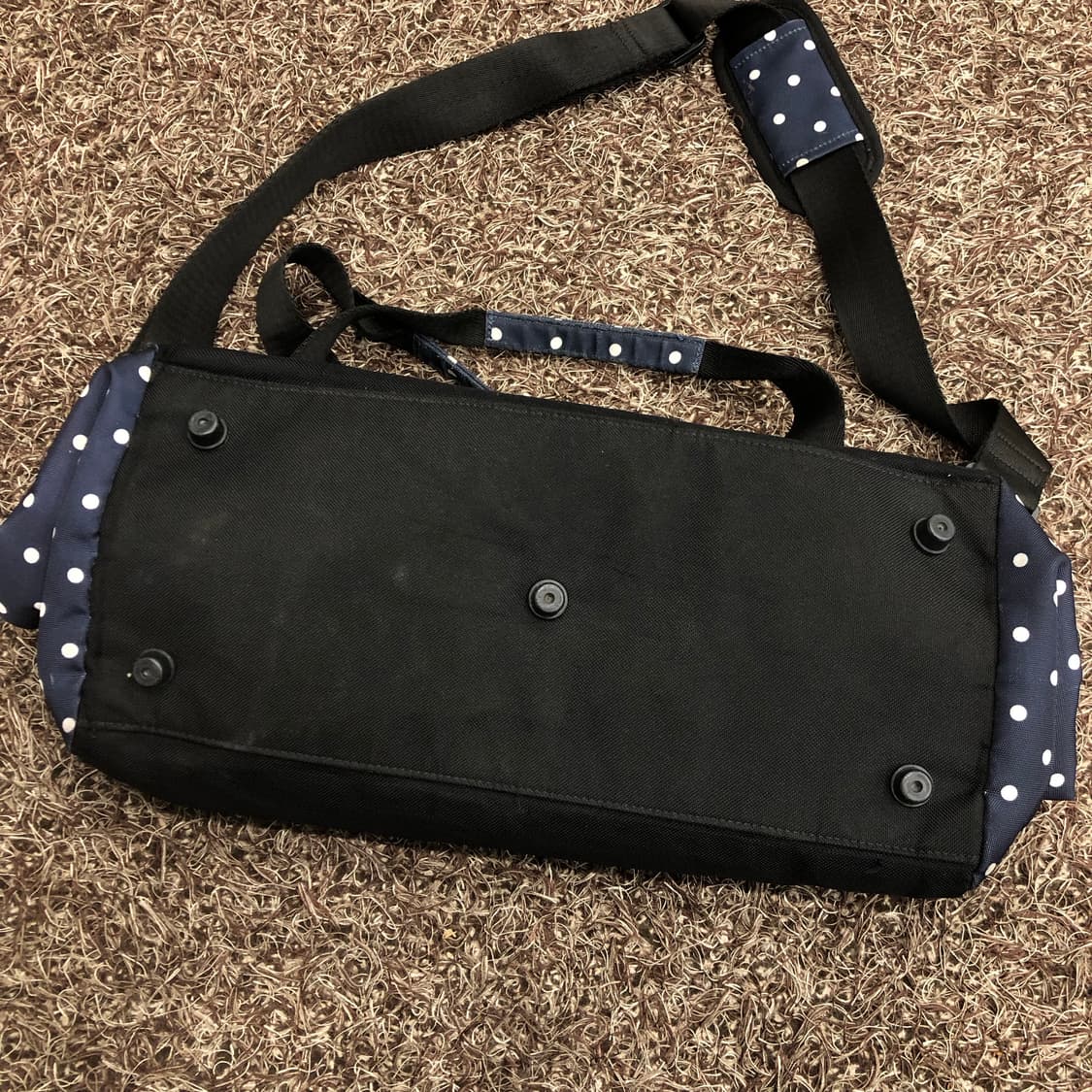 미치코런던 네이비 도트 땡땡이 폴카닷 더플백 상품이미지5