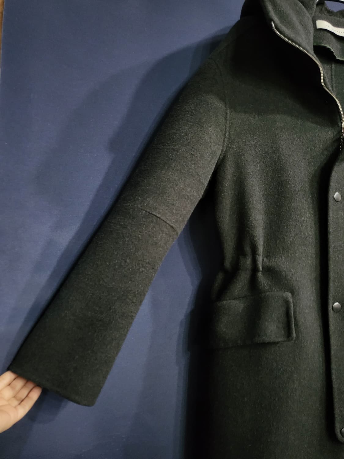 시스템 캐시미어 후드 핸드메이드 세미오버핏 상품이미지3