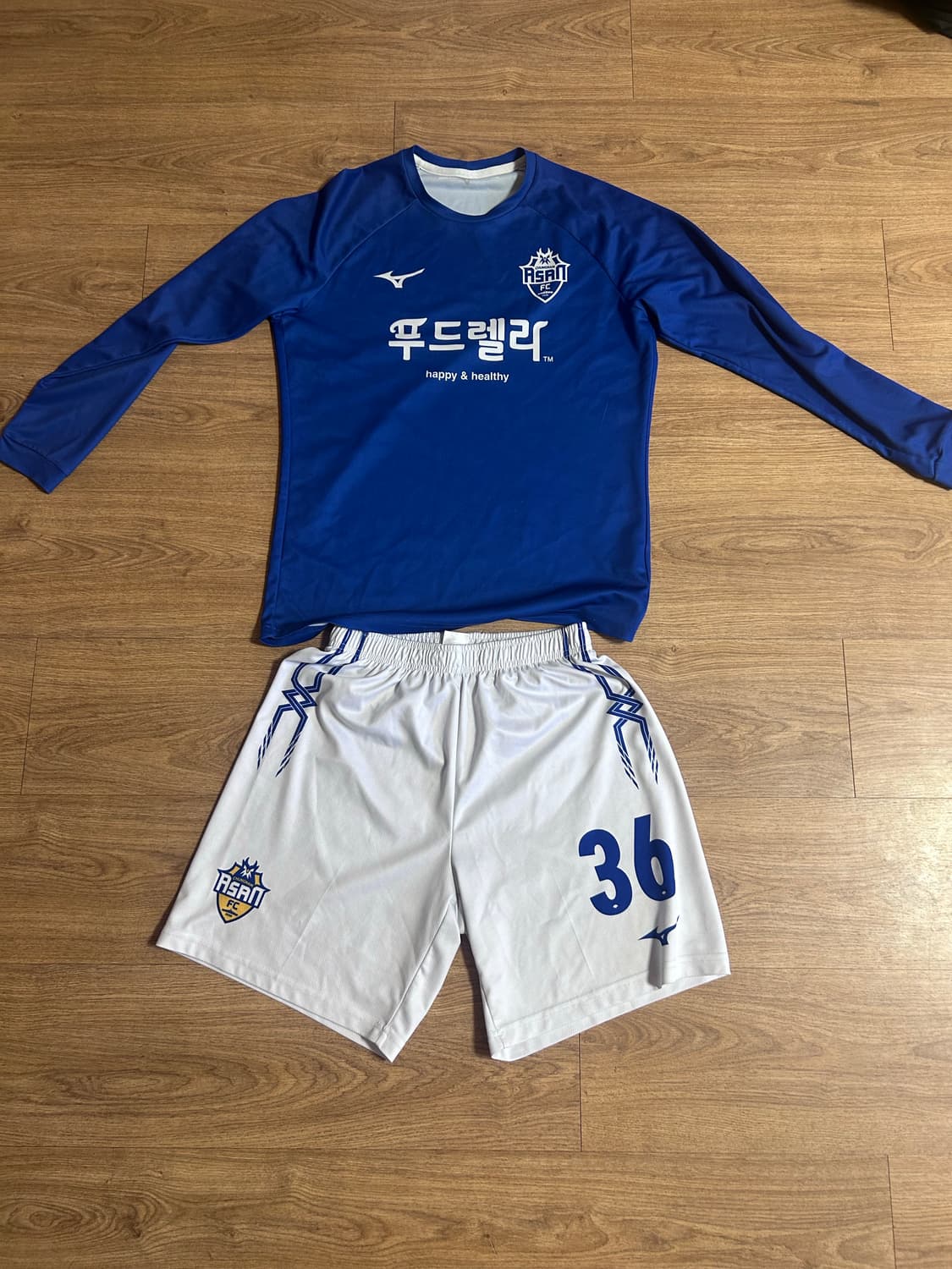 충남아산 축구팀 롱슬리브,유니폼 숏츠 세트 상품이미지1