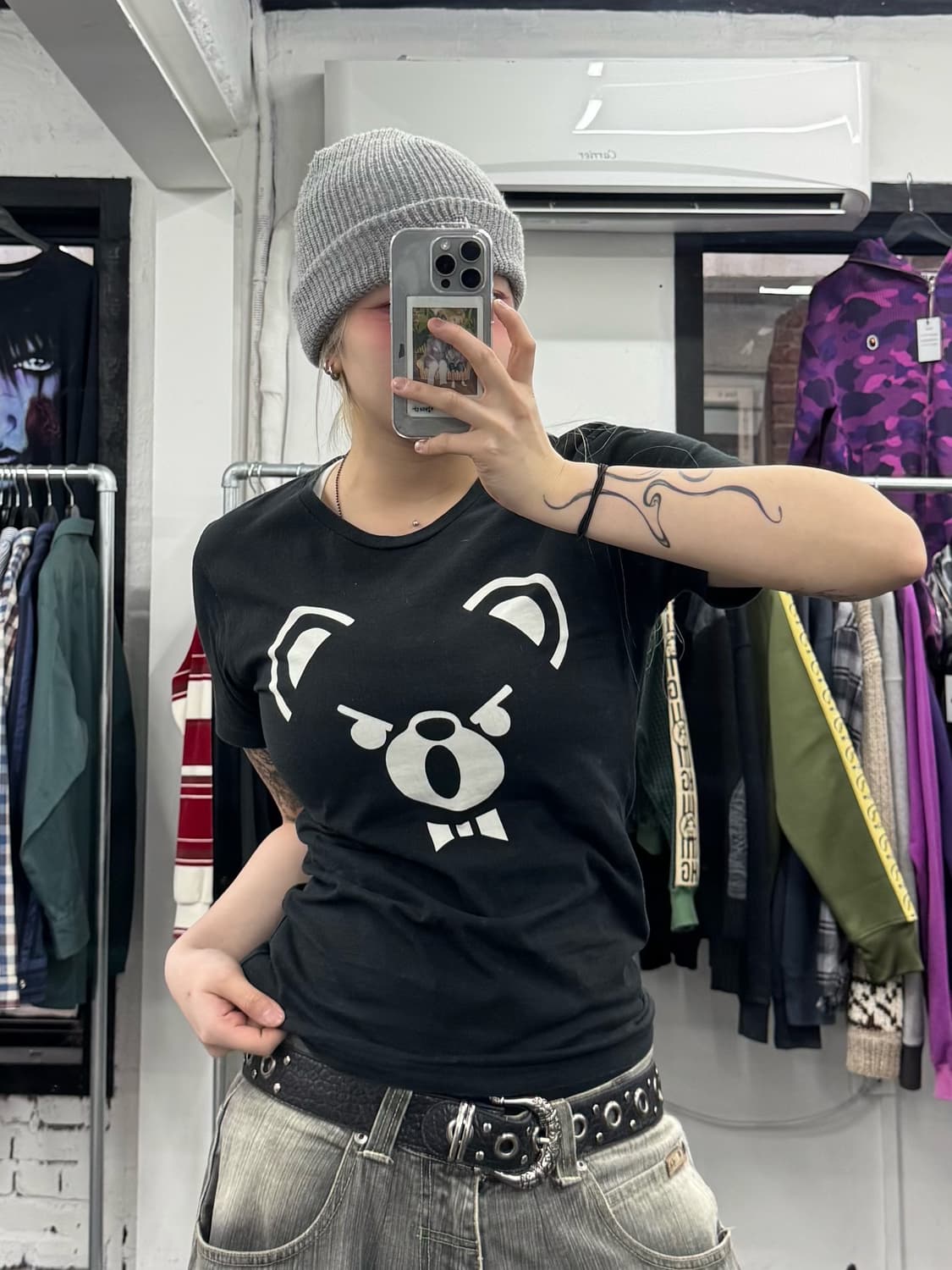 히스테릭 글래머 퍽베어 티셔츠 상품이미지2