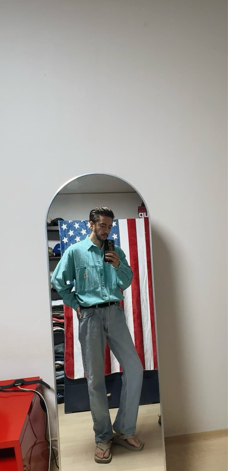 칼하트 워시드 워크셔츠 Carhartt 빈티지 루즈핏 워크웨어 [XL] 상품이미지3