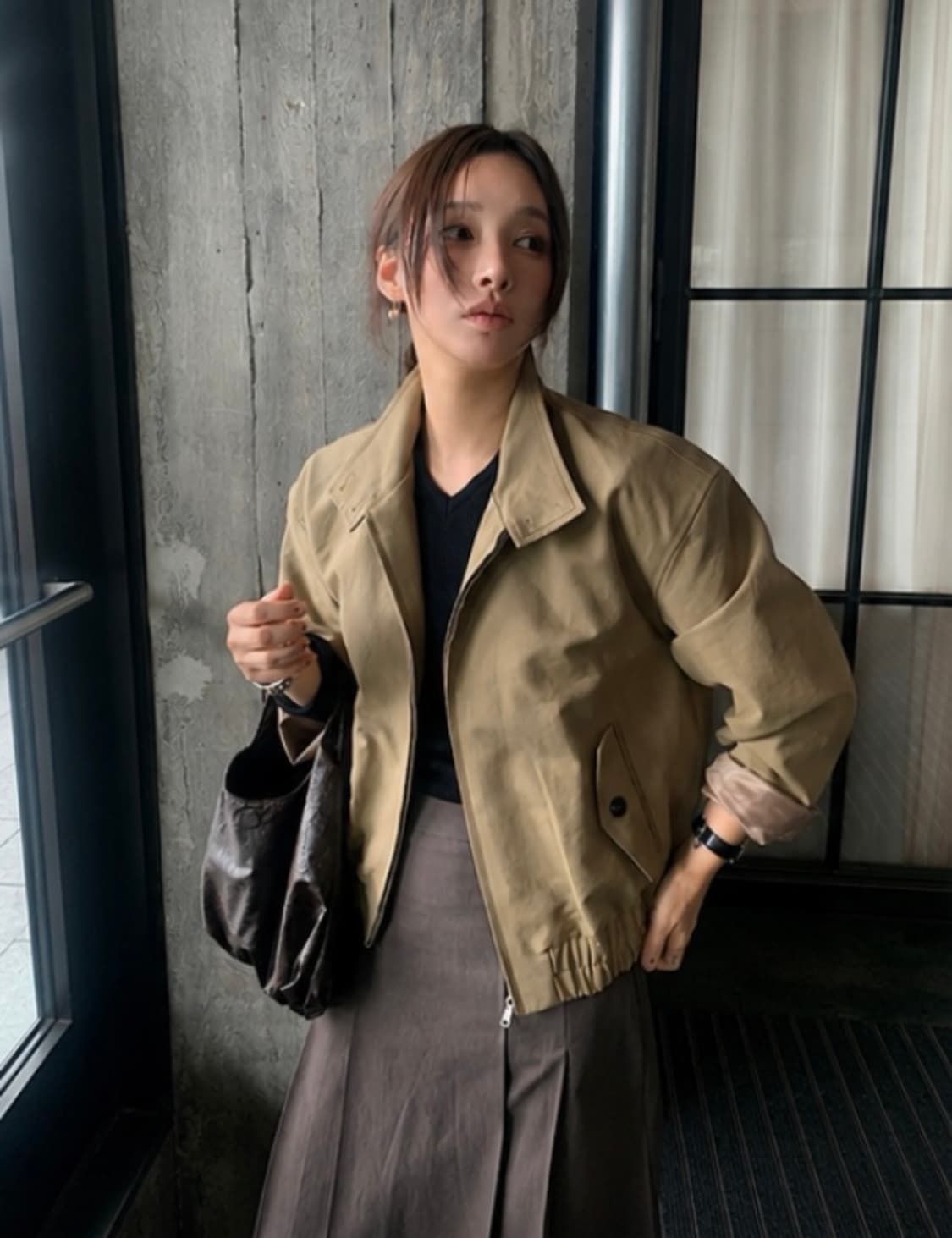 지퍼 버튼 야상 상품이미지3