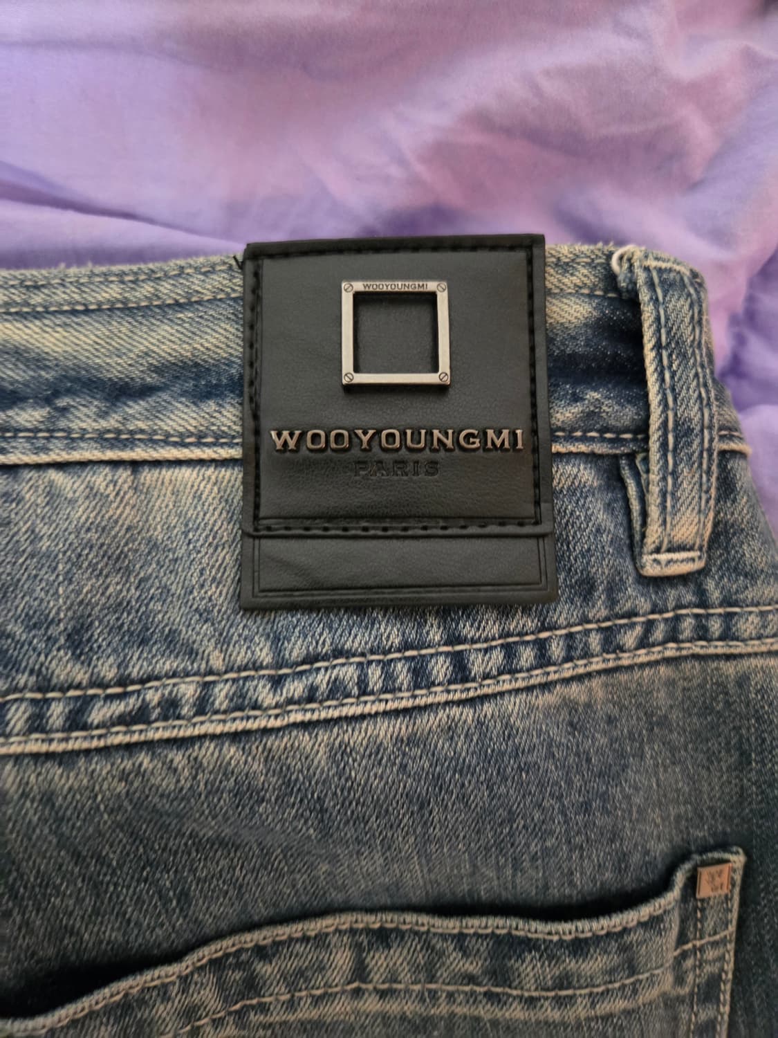 우영미 24FW 롱 스트레이트 데님 블루 48사이즈 상품이미지5