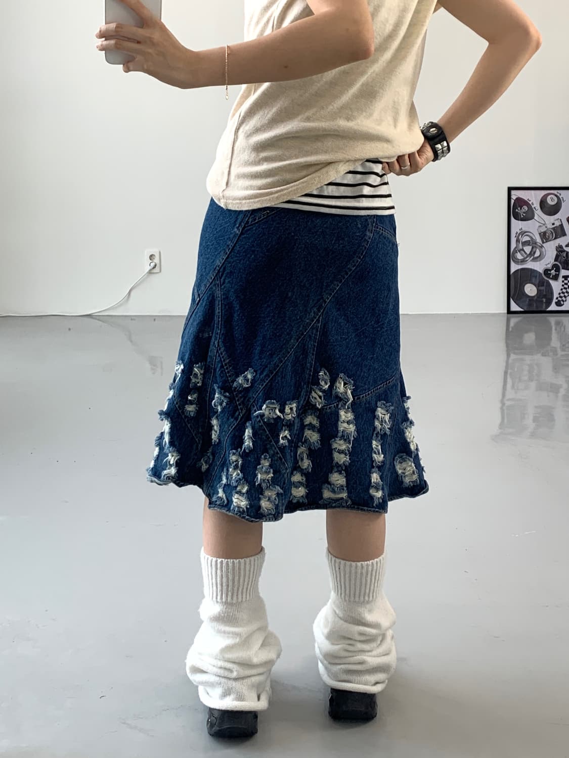Jpn Denim Midi Skirts 상품이미지3