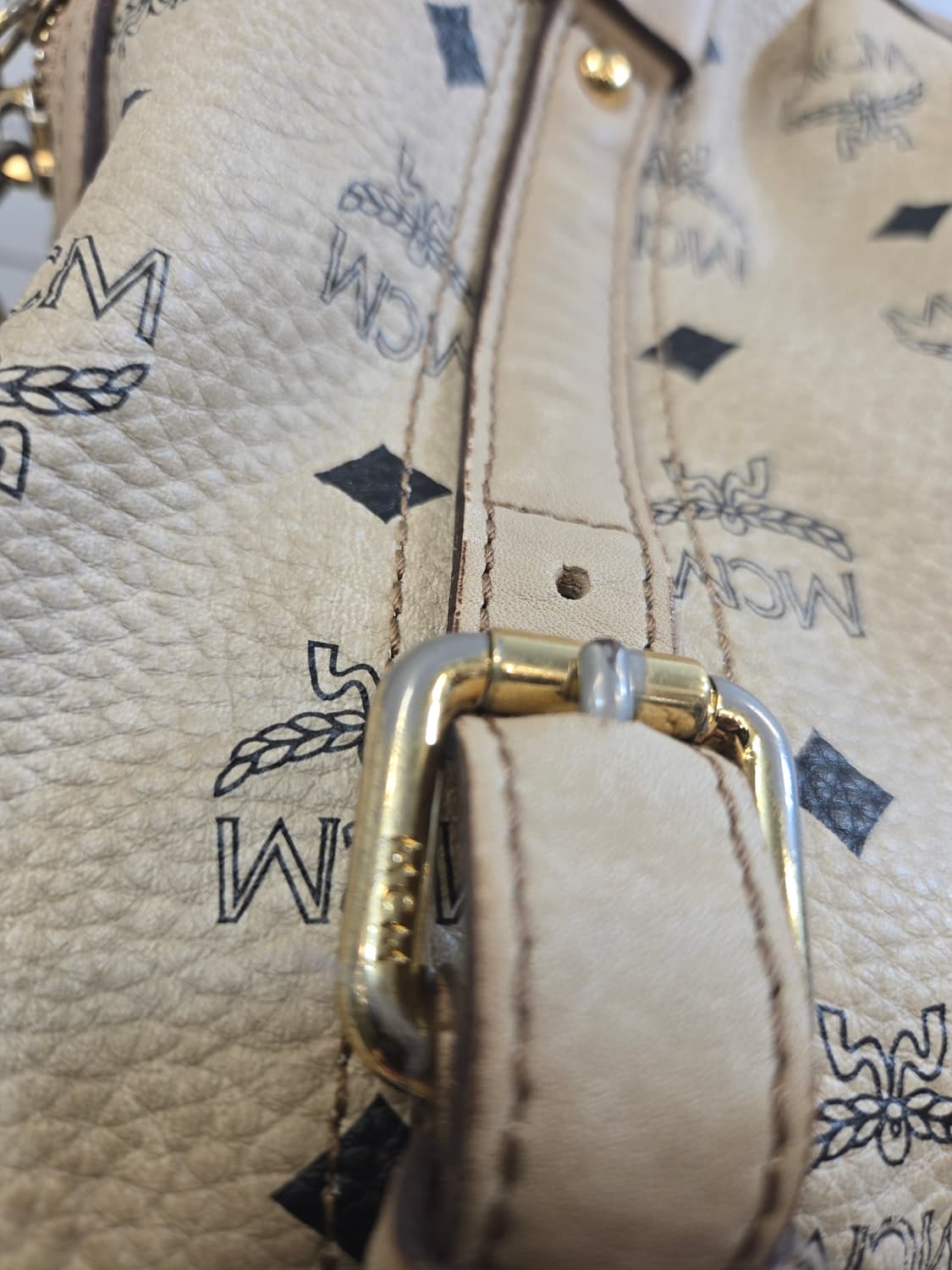 MCM 비세토스 보스턴백 베이지 상품이미지5