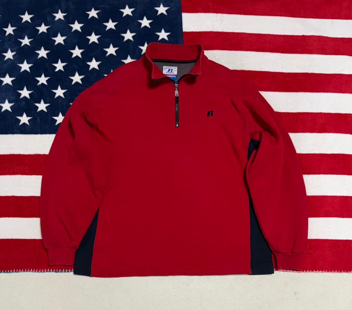 러셀아슬레틱 쿼터집업 아노락 Rusell Athletic anork 상품이미지1