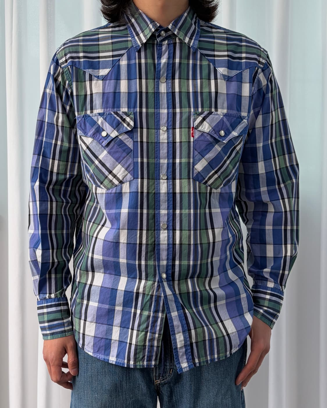 [L]리바이스 Levi's 포플린 플레이드 웨스턴 셔츠 상품이미지2