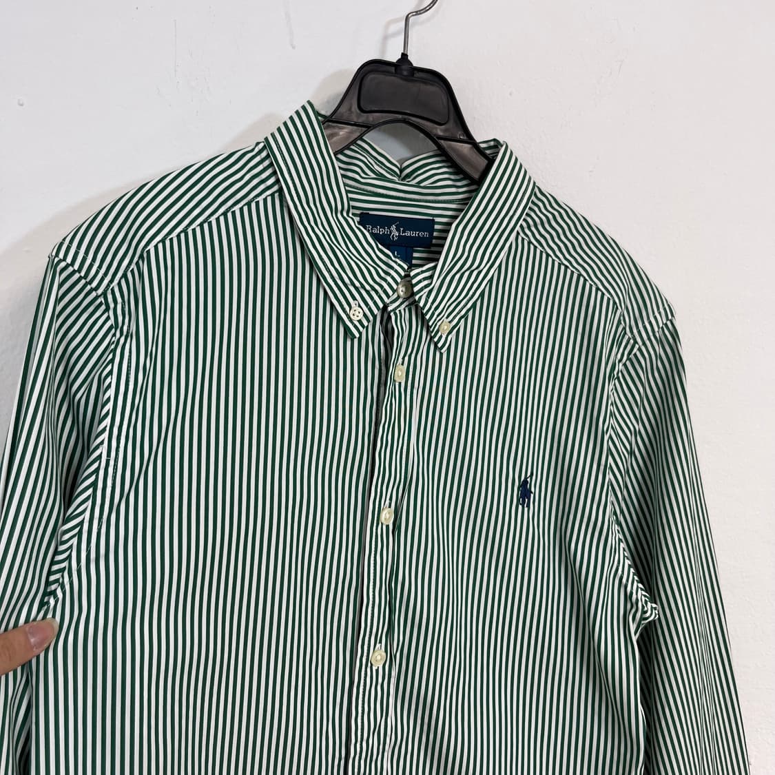 Polo Ralph Lauren green stripe shirt 상품이미지5