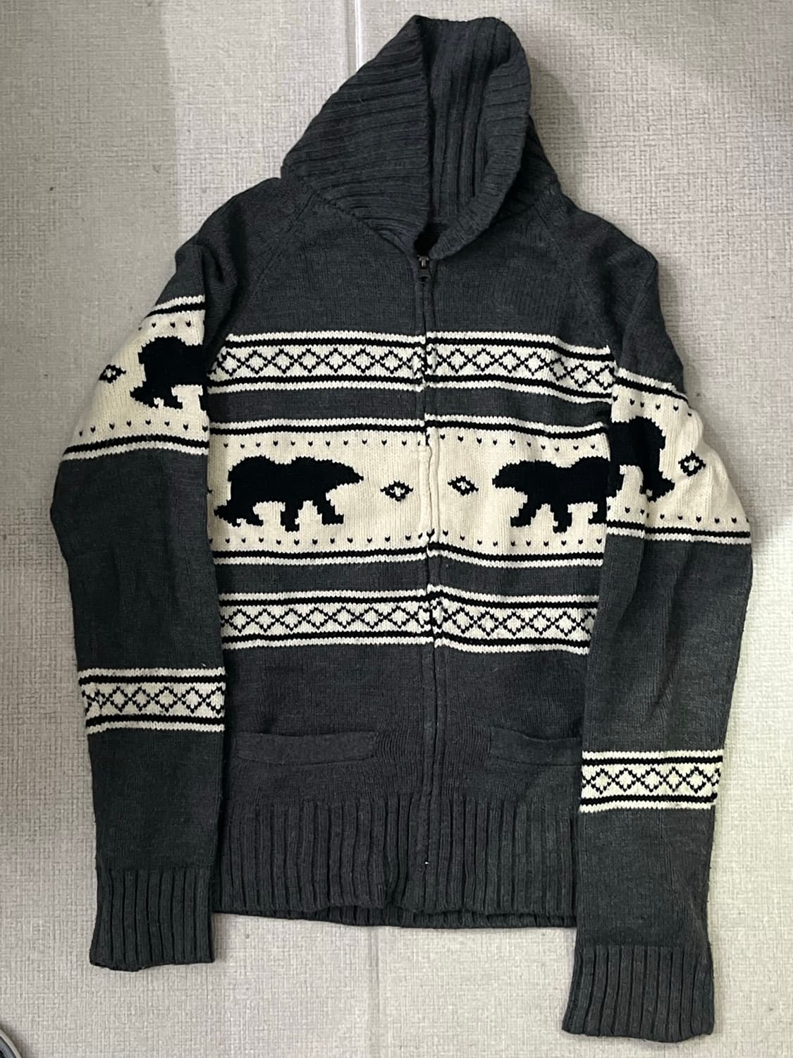 빈티지 니트집업 상품이미지1