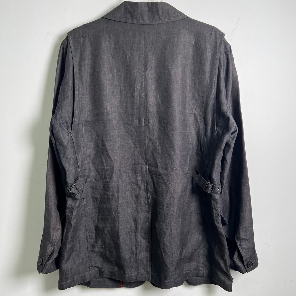 MITSUMINE 미츠미네 블랙 린넨 퍼티그 자켓 M 상품이미지6