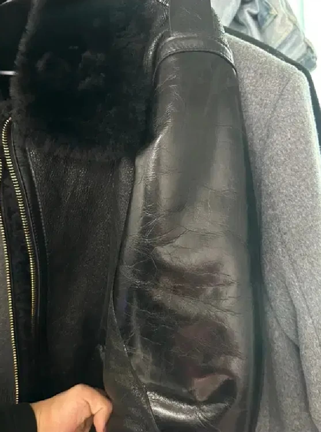 말가죽 보강 무스탕 무톤 자켓 xxl 역시즌 상품이미지4