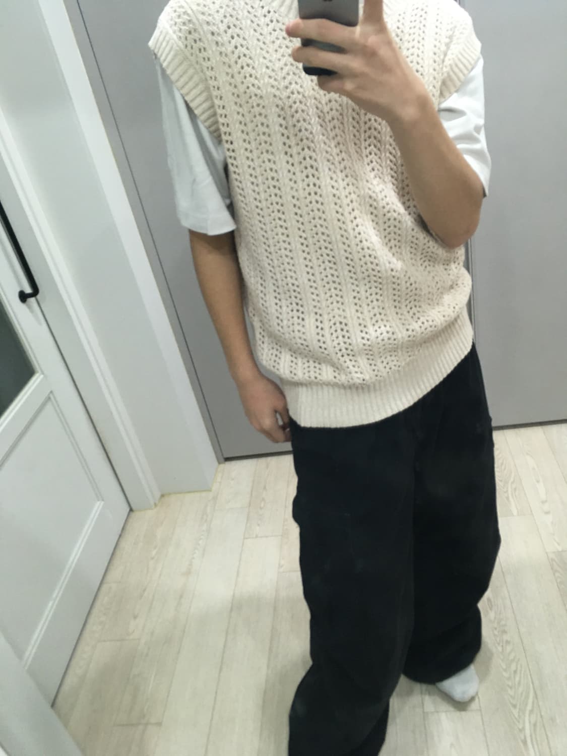 베이지 니트 베스트 m 상품이미지1