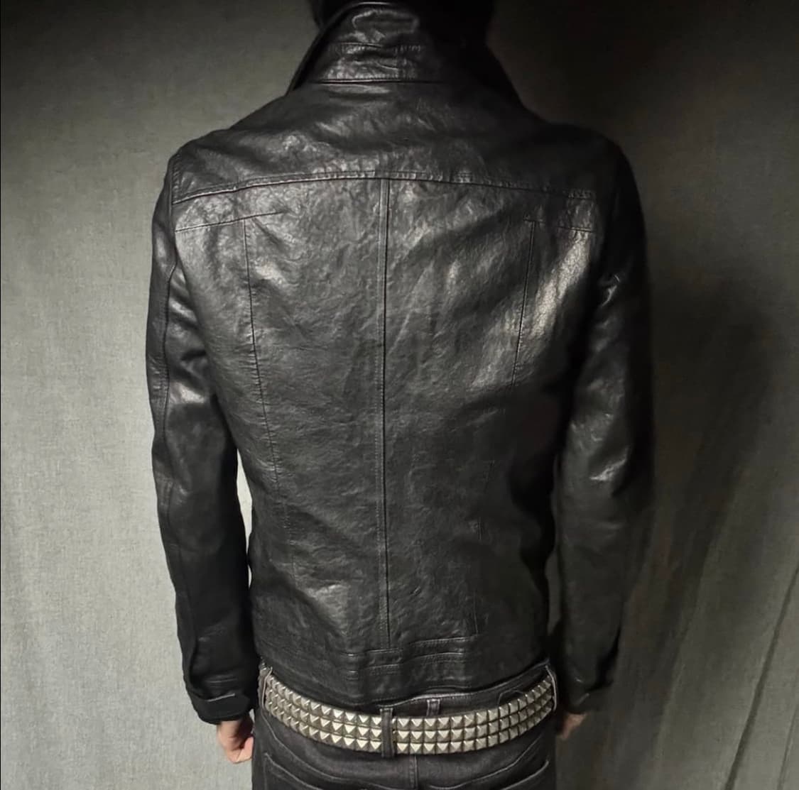 Lamb skin pocket Leather jacket 램스킨 레더 상품이미지5