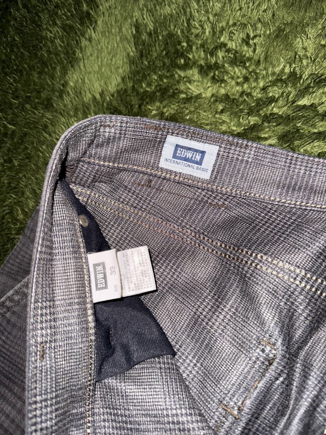 [33] EDWIN 에드윈 MADE IN JAPAN 체크 웜 팬츠 상품이미지4