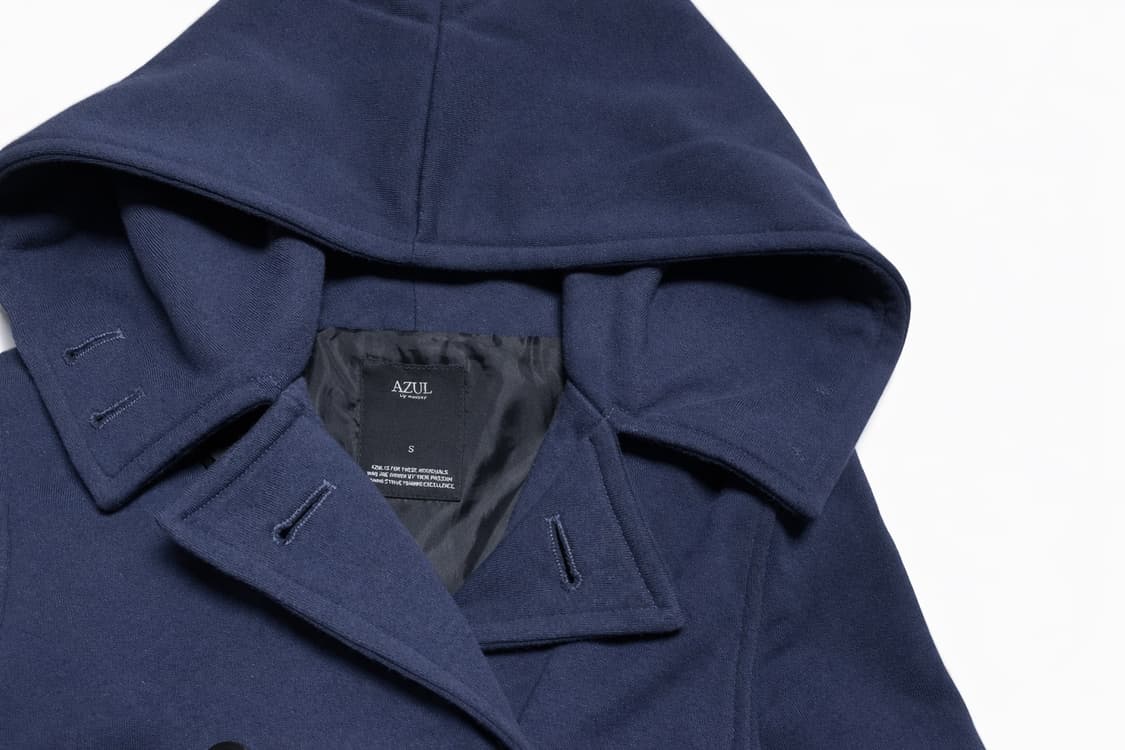 JPN 일본 빈티지 모리걸 y2k 네이비 스웻 더블버튼 후드 자켓 S 상품이미지5