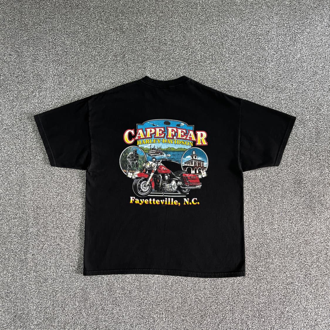 빈티지 할리데이비슨 플레임 티셔츠 상품이미지2