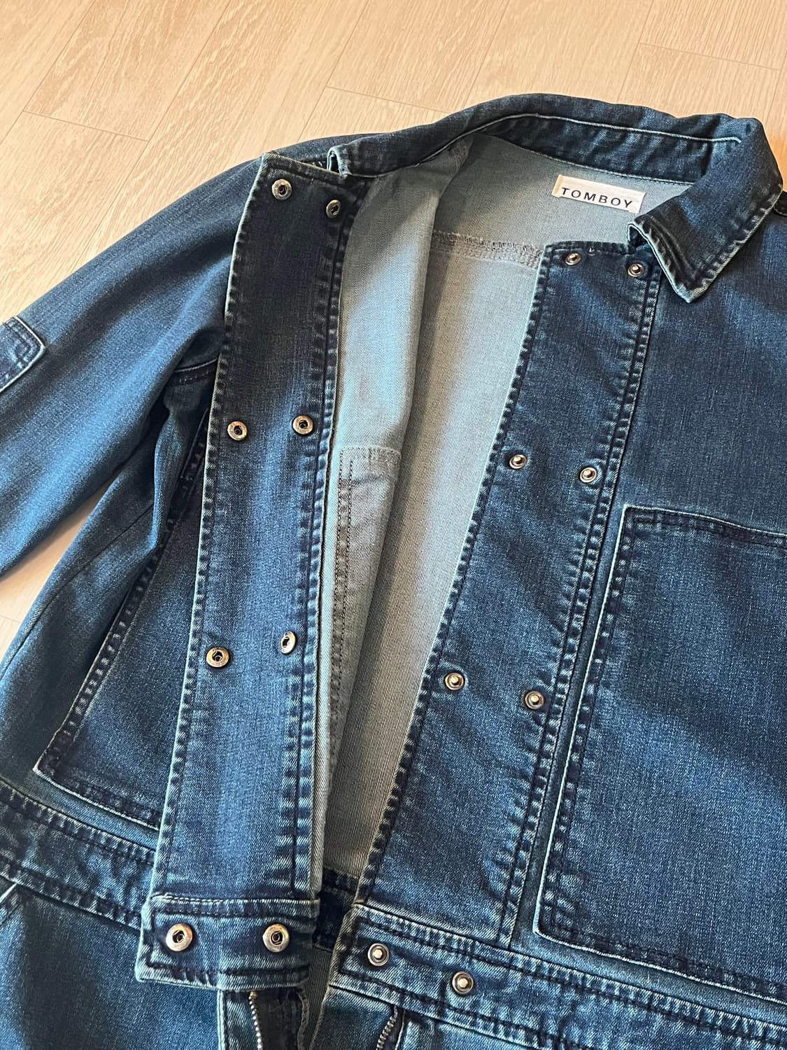 TOMBOY 데님 원피스 (유니크한 워크웨어 감성) 상품이미지3