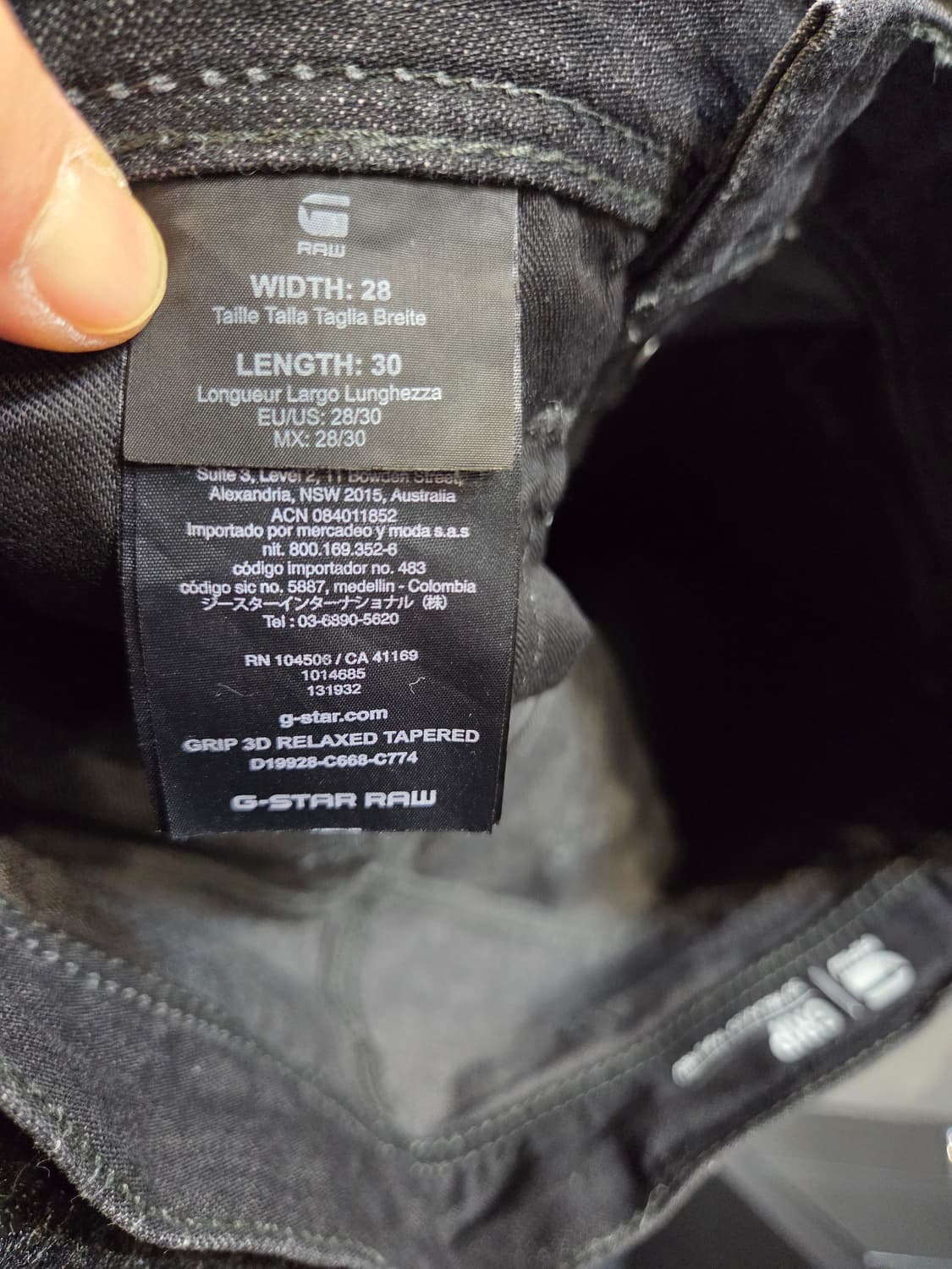 G-STAR RAW 블랙 워크웨어 스타일 팬츠(W28/L30)남여공용 상품이미지8