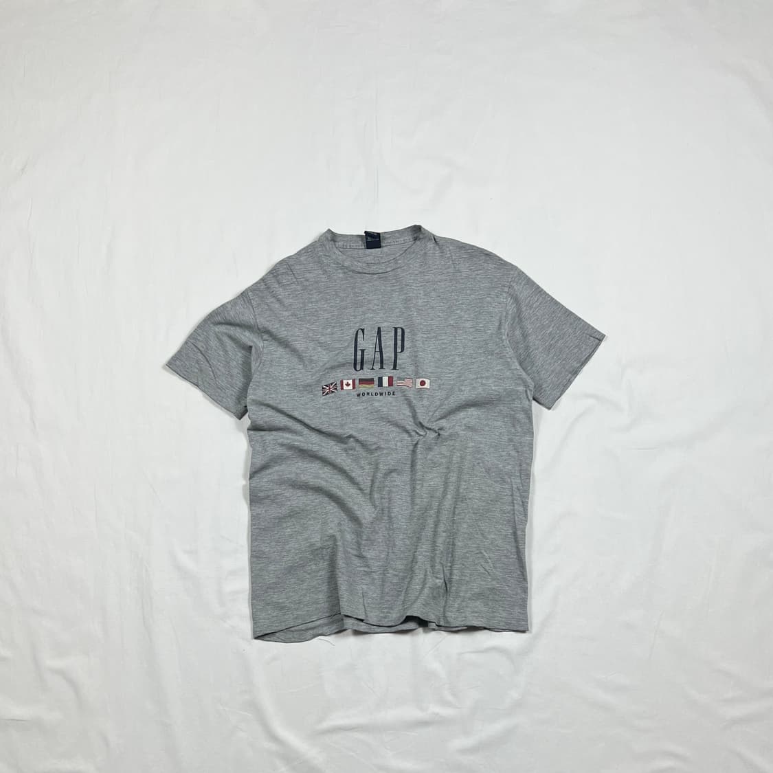 90‘s 갭 gap worldwide flag 프린트 반팔티 상품이미지1
