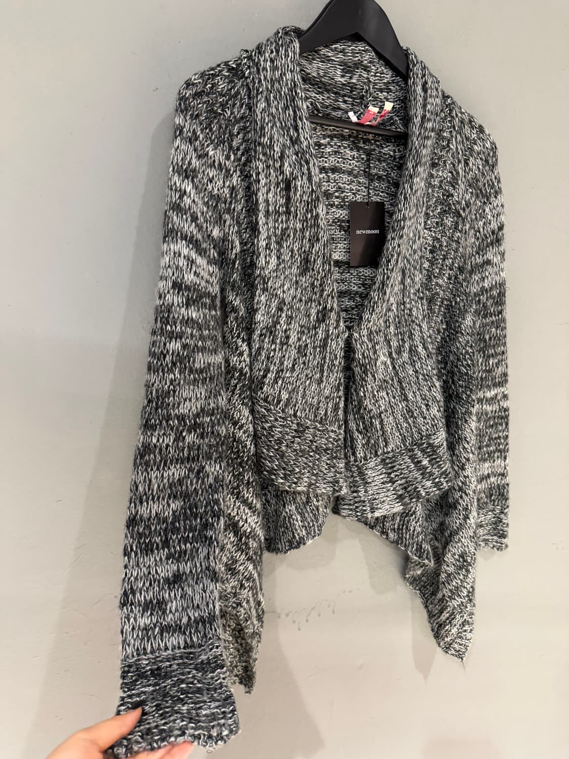 drape collar detail heather cardigan 상품이미지9