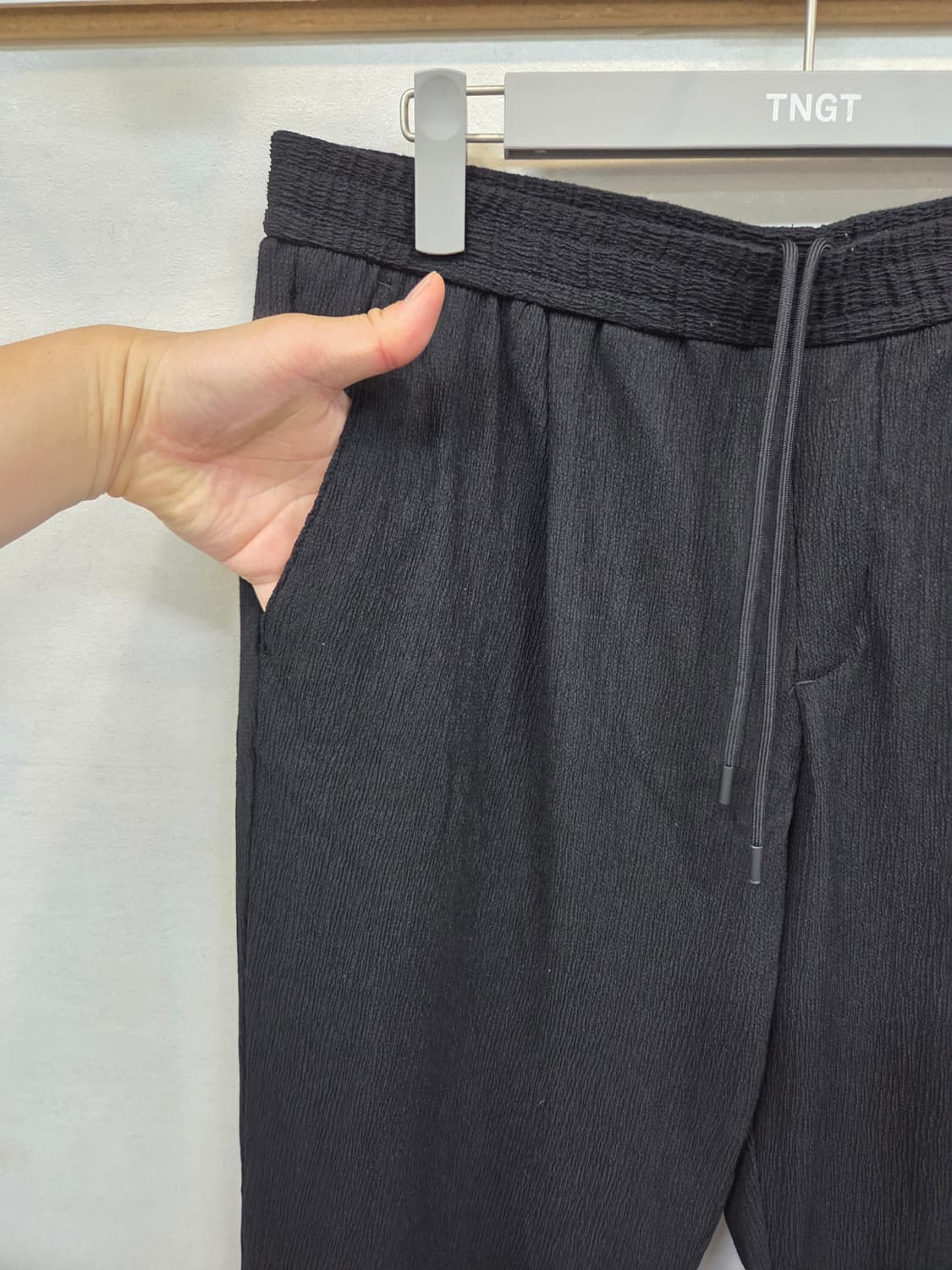 자라 여름 핀턱 시어서커 밴딩 팬츠 L 32 상품이미지7