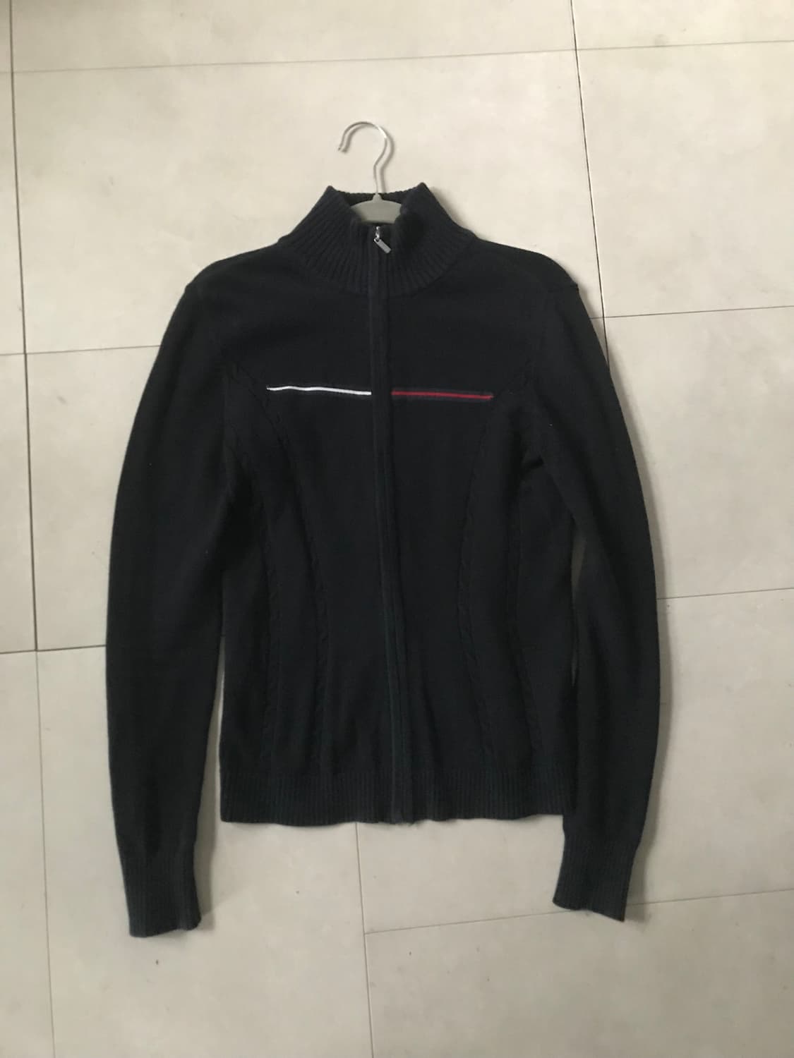 타미힐피거 네이비 딱붙핏 니트집업 상품이미지9