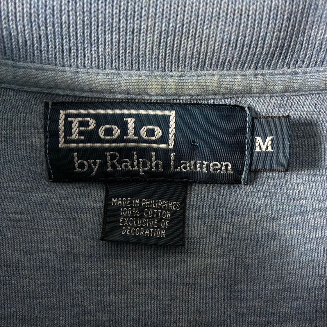 Polo 폴로 랄프로렌 파스텔블루 화이트 포니 쿼터집업 니트 상품이미지4