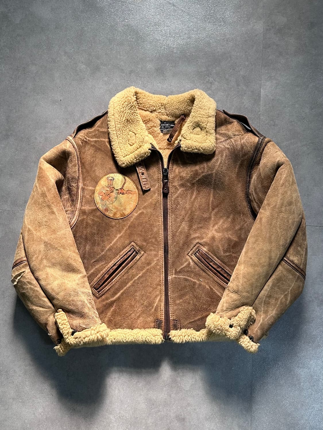 80s 아비렉스 b-11 무스탕 자켓 (va.70) 상품이미지1