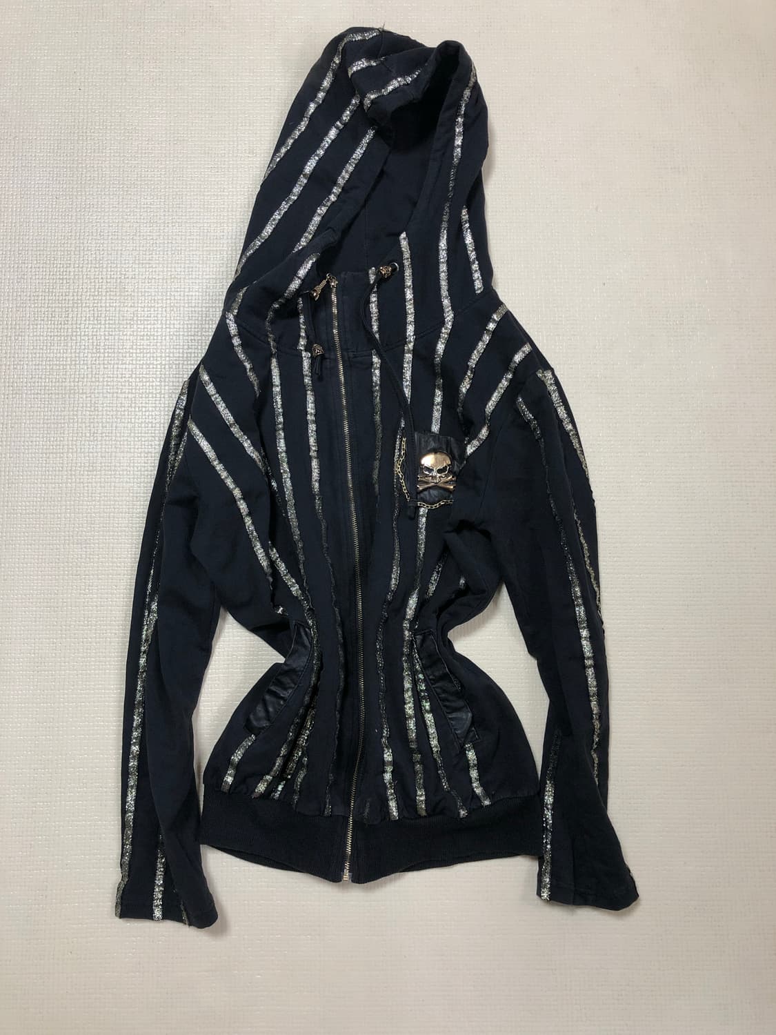 빈티지 블랙 펑크 스컬 후드집업 상품이미지9