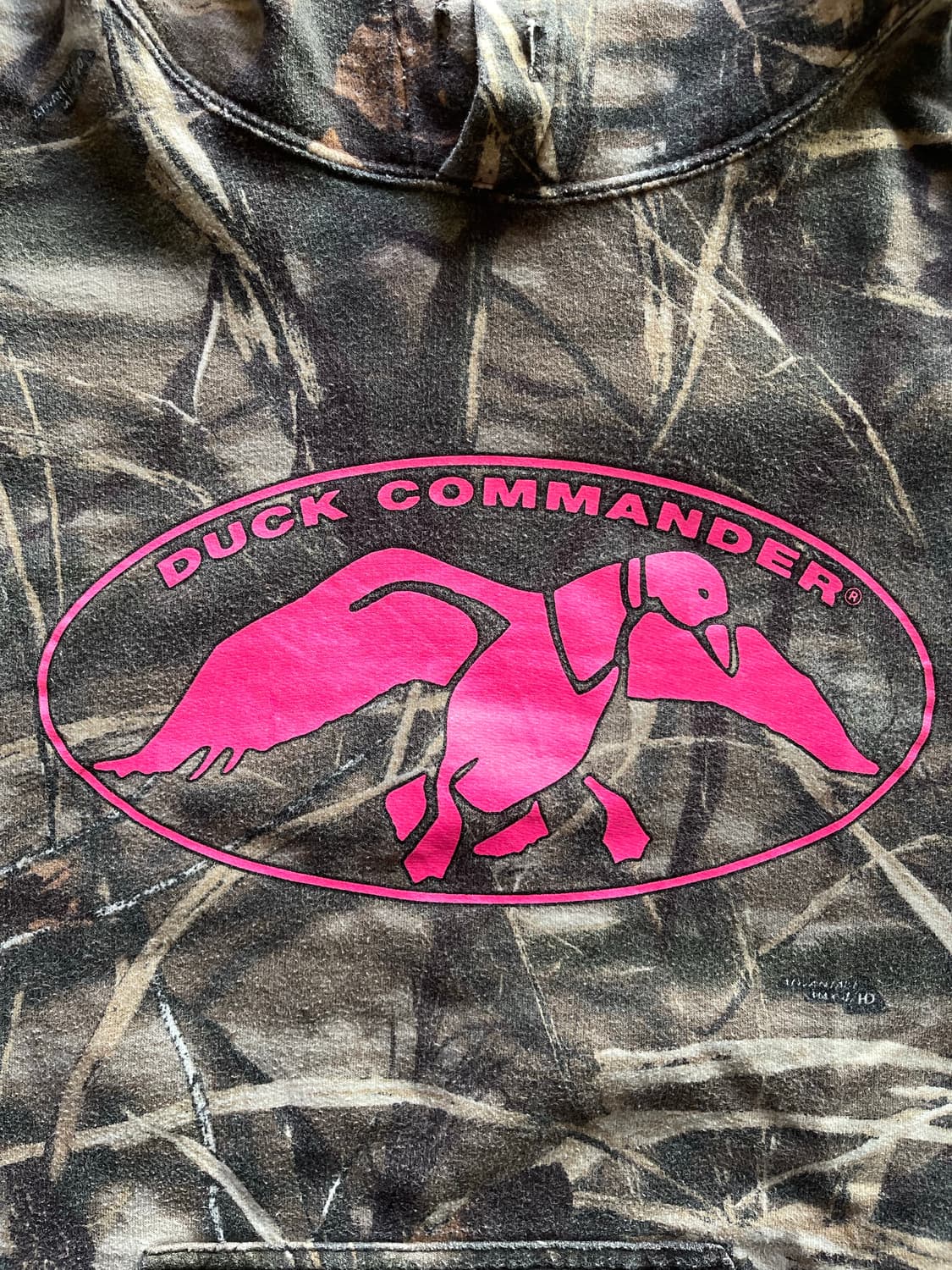 DUCK COMMANDER 핑크 로고 후드티 XL 상품이미지3