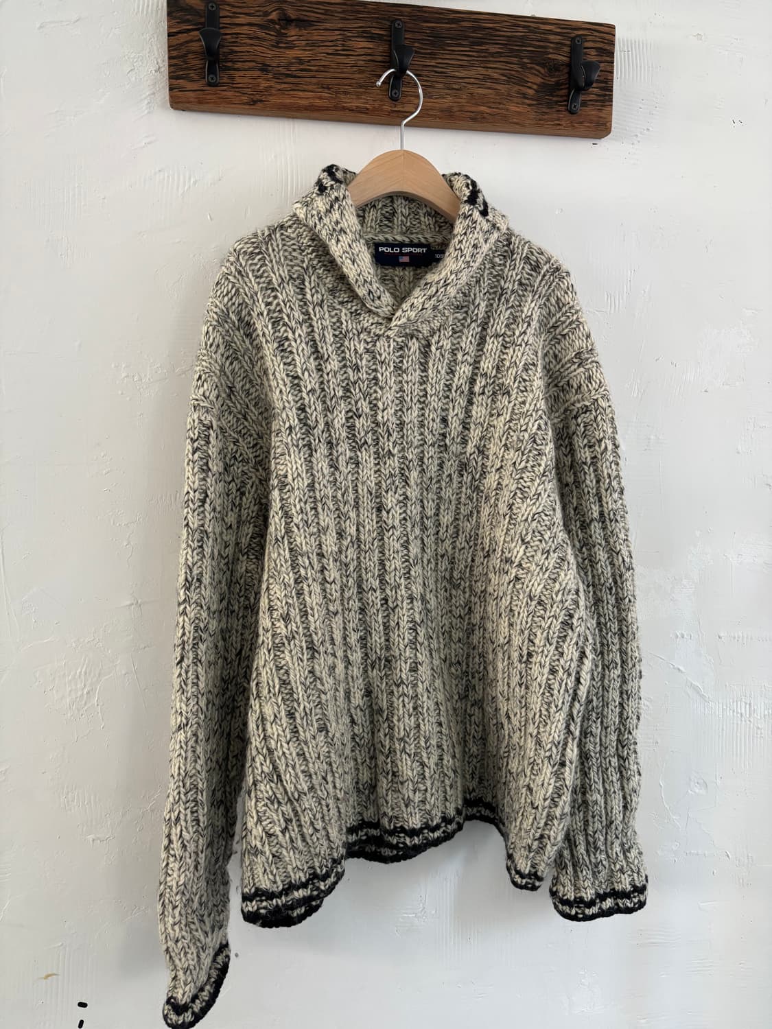 Polo 폴로 스포츠 보카시 헤비 울 숄카라 니트 스웨터 상품이미지5