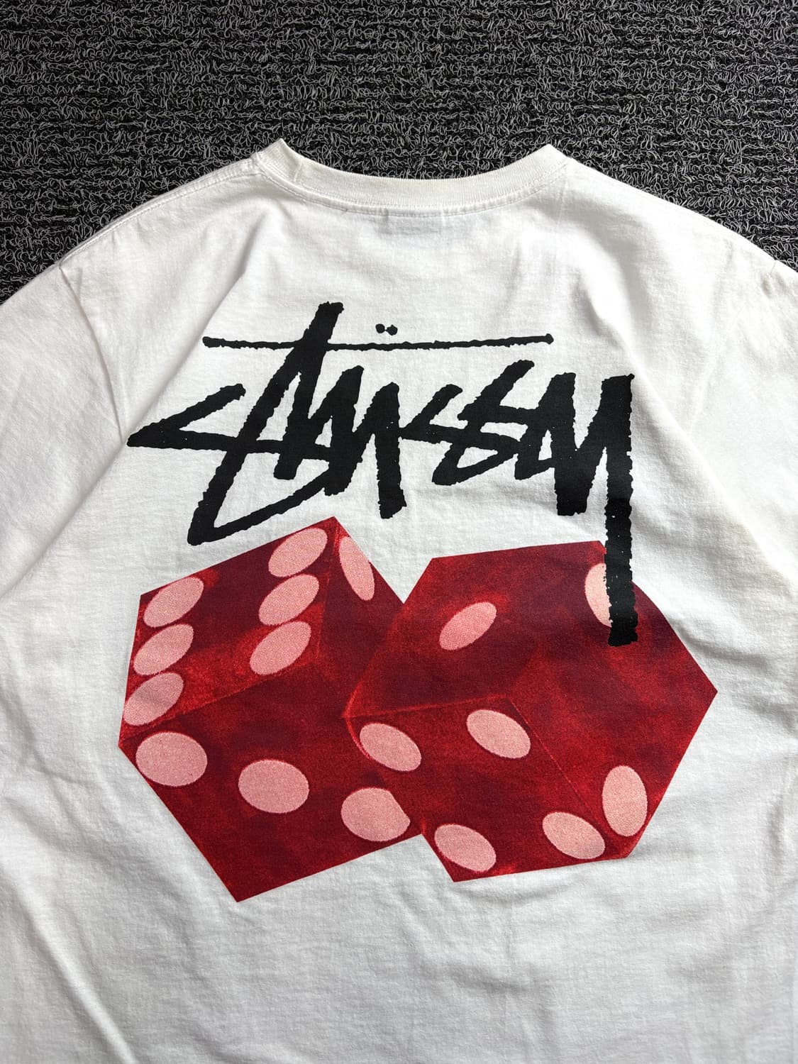 스투시 다이스 아웃 박시핏 반팔티 화이트 3595 상품이미지1