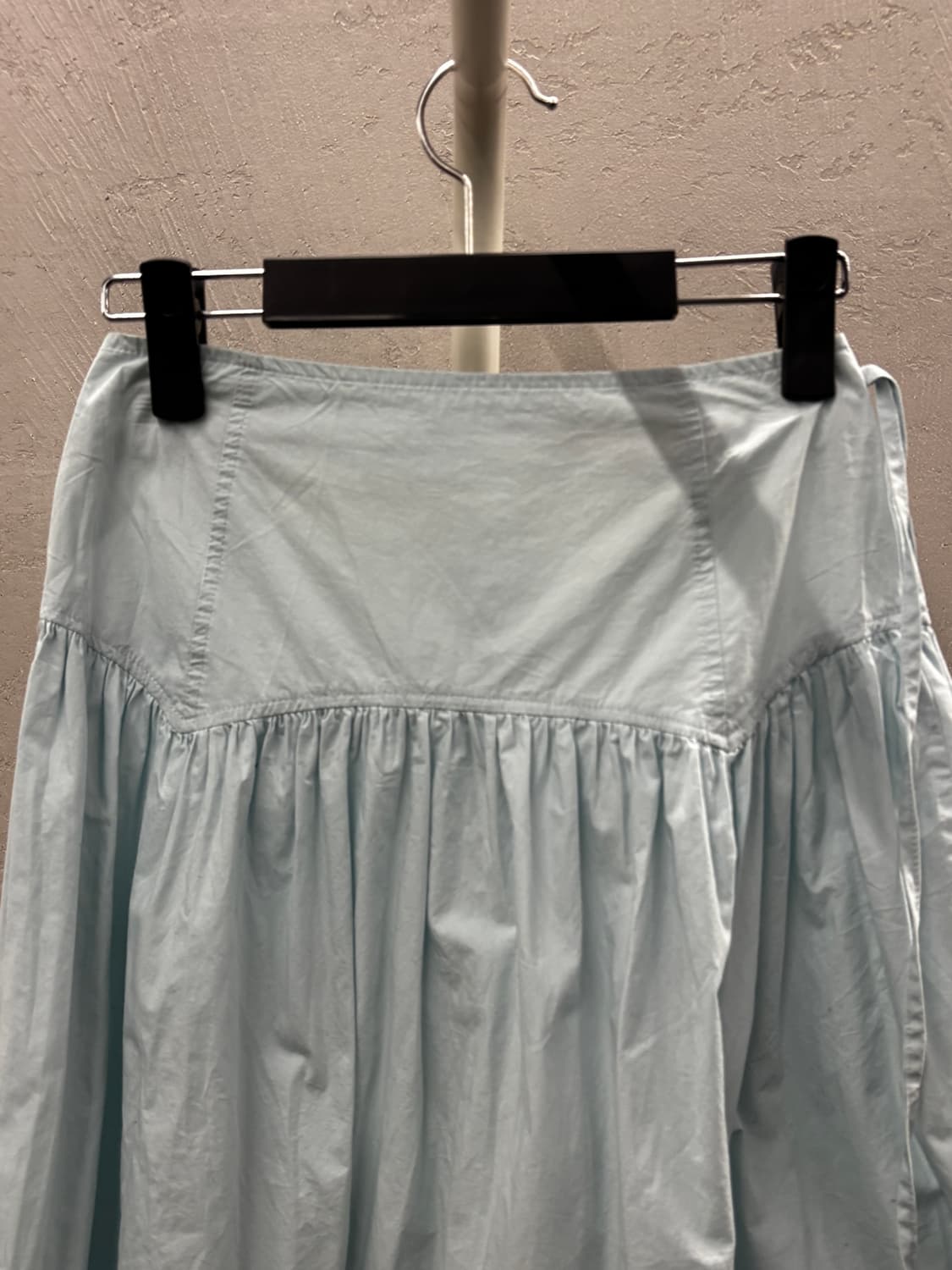 SAENGIN 생긴스튜디오 코튼 롱스커트 1 스카이블루 상품이미지3