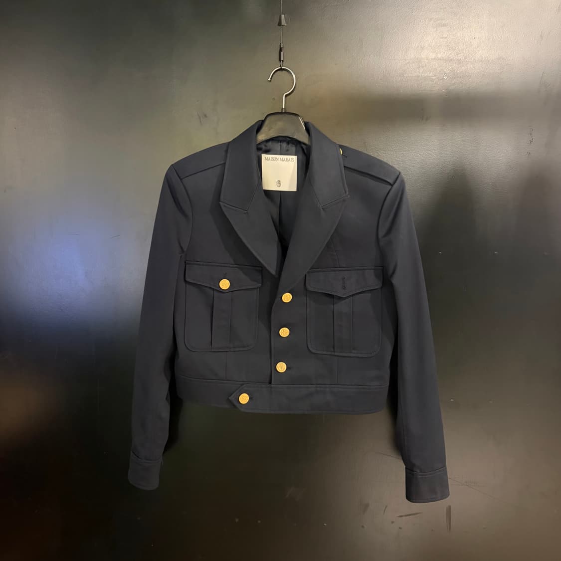 메종마레 크롭 자켓 네이비 상품이미지1
