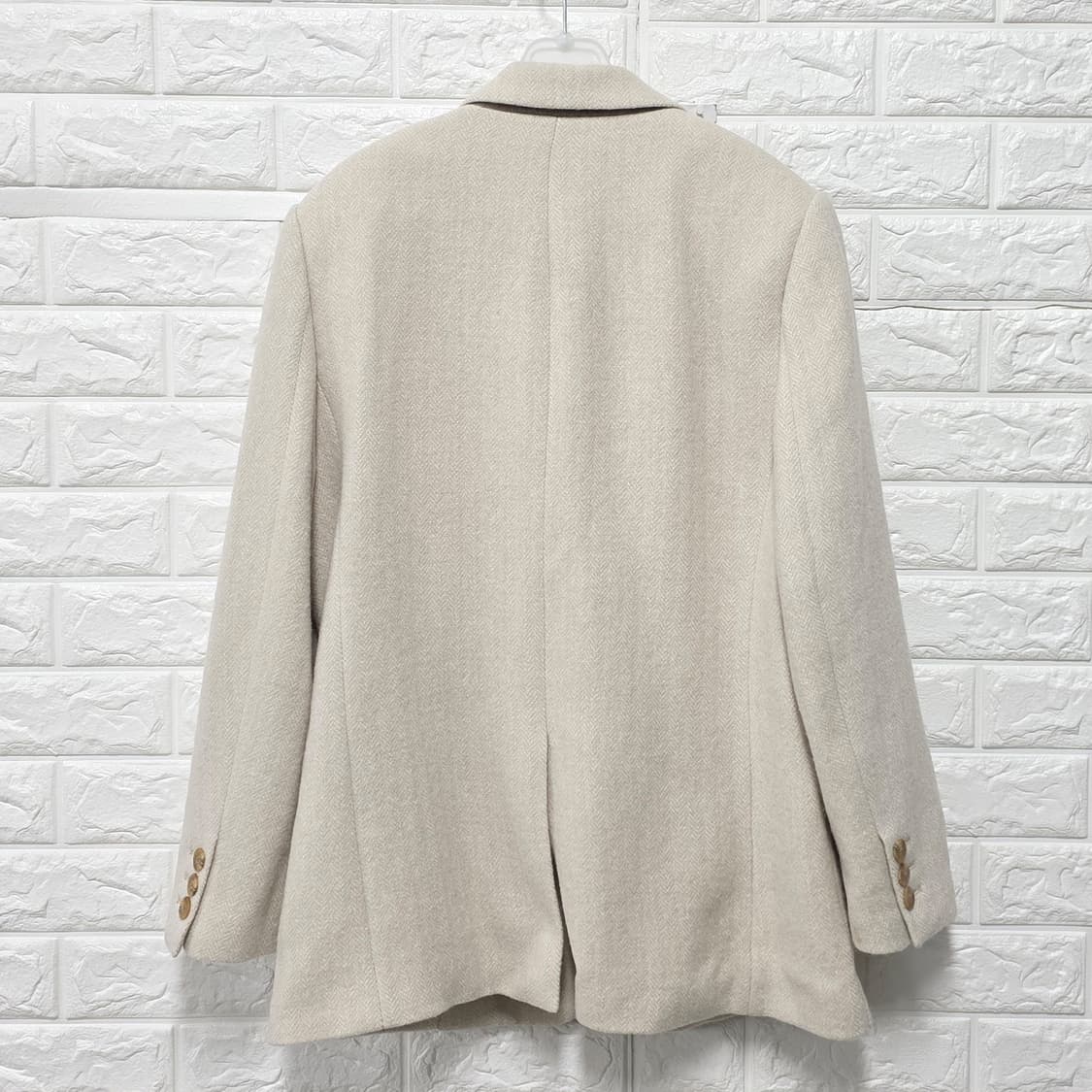 택포) 23s 한섬 TIME 타임 헤링본 더블 자켓 M 상품이미지4