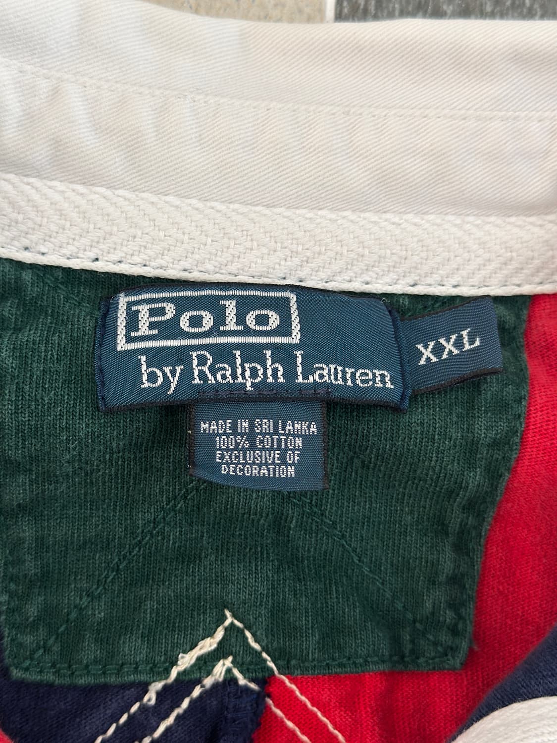 폴로 랄프로렌 빅패치 컬러블록 럭비 카라 티셔츠 상품이미지5