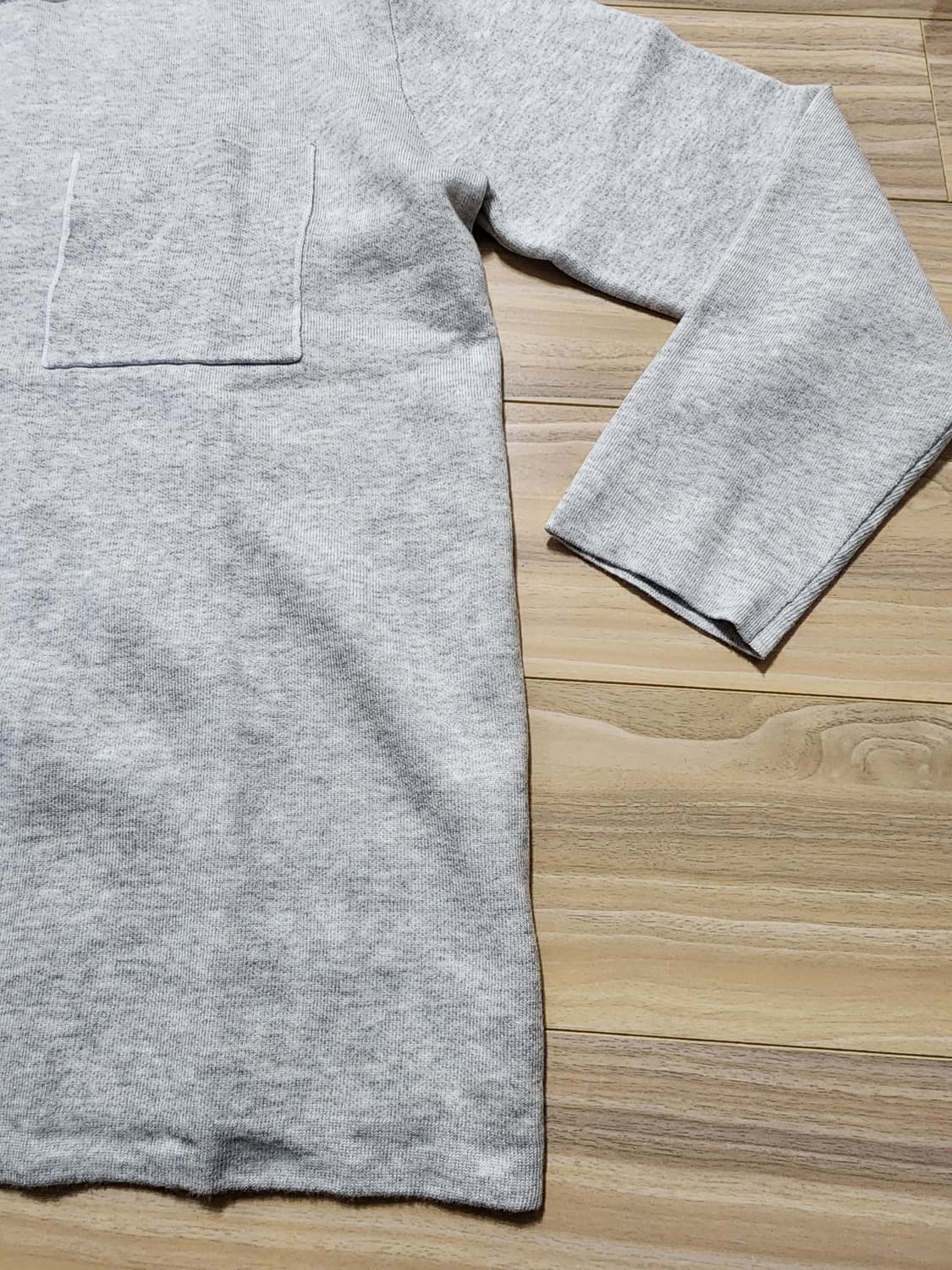 행텐라운드니트티셔츠그레이xl 상품이미지2