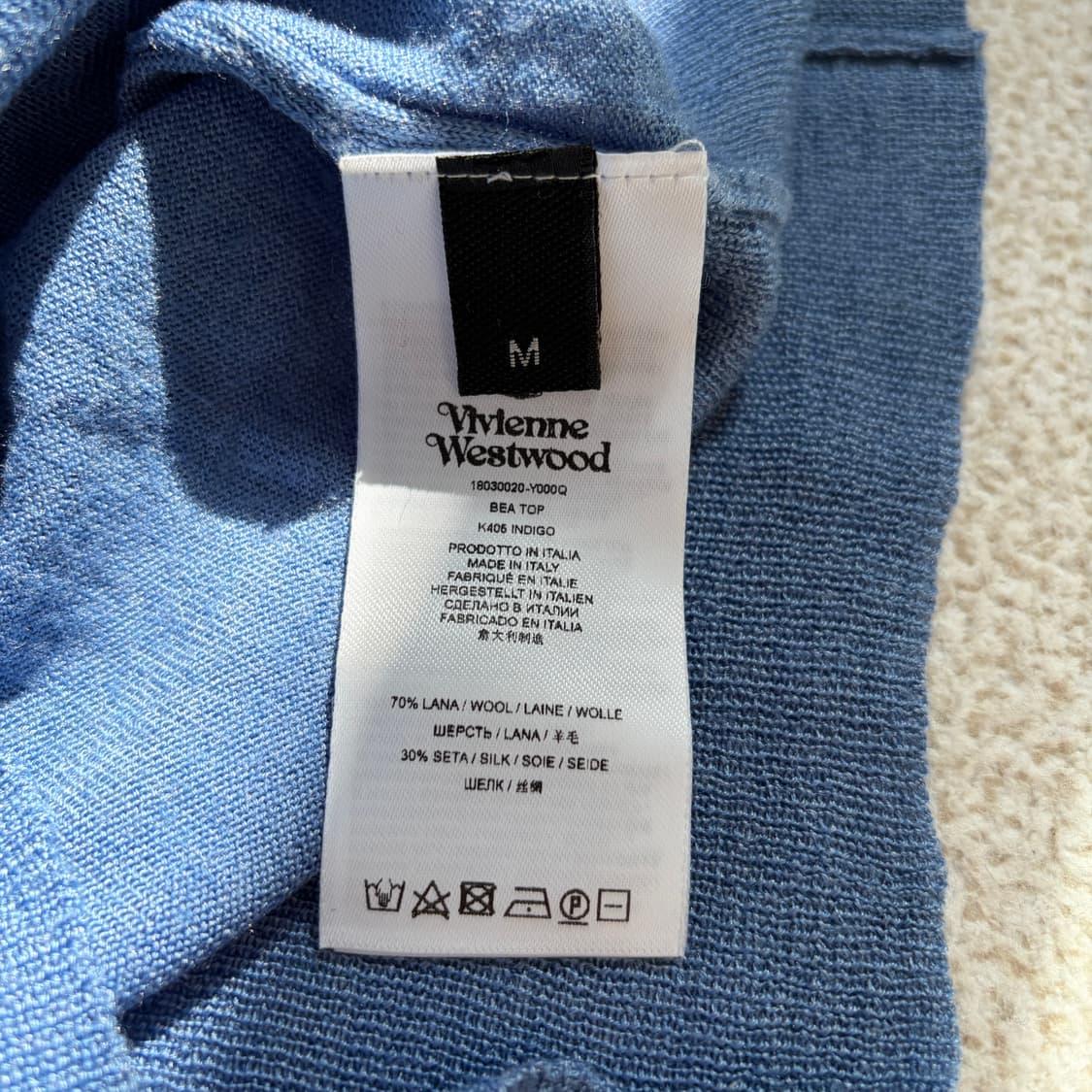 비비안웨스트우드 베아 니트 인디고 블루 상품이미지3