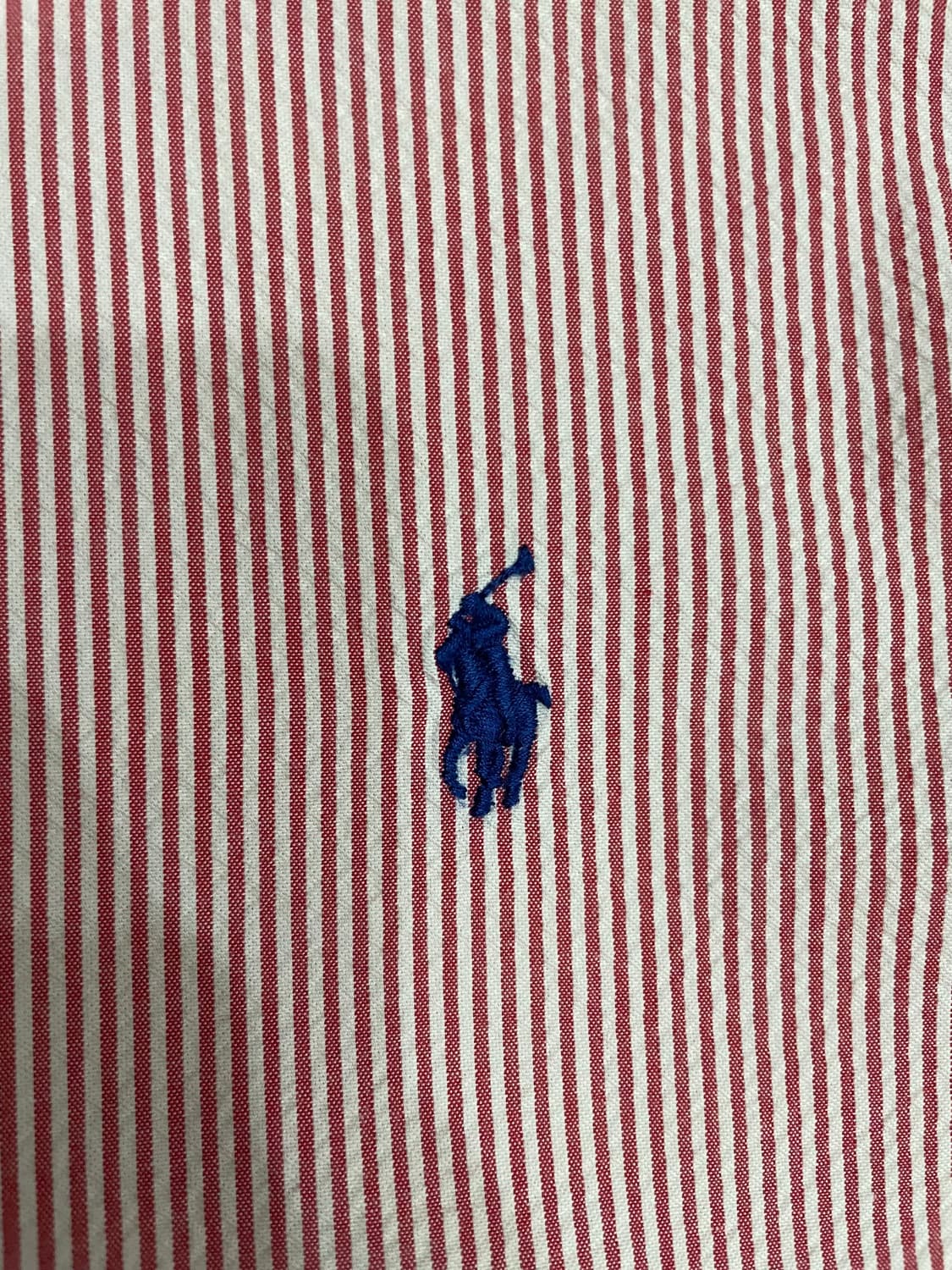 폴로 시어서커 레드 스트라이프 반팔 셔츠 상품이미지3