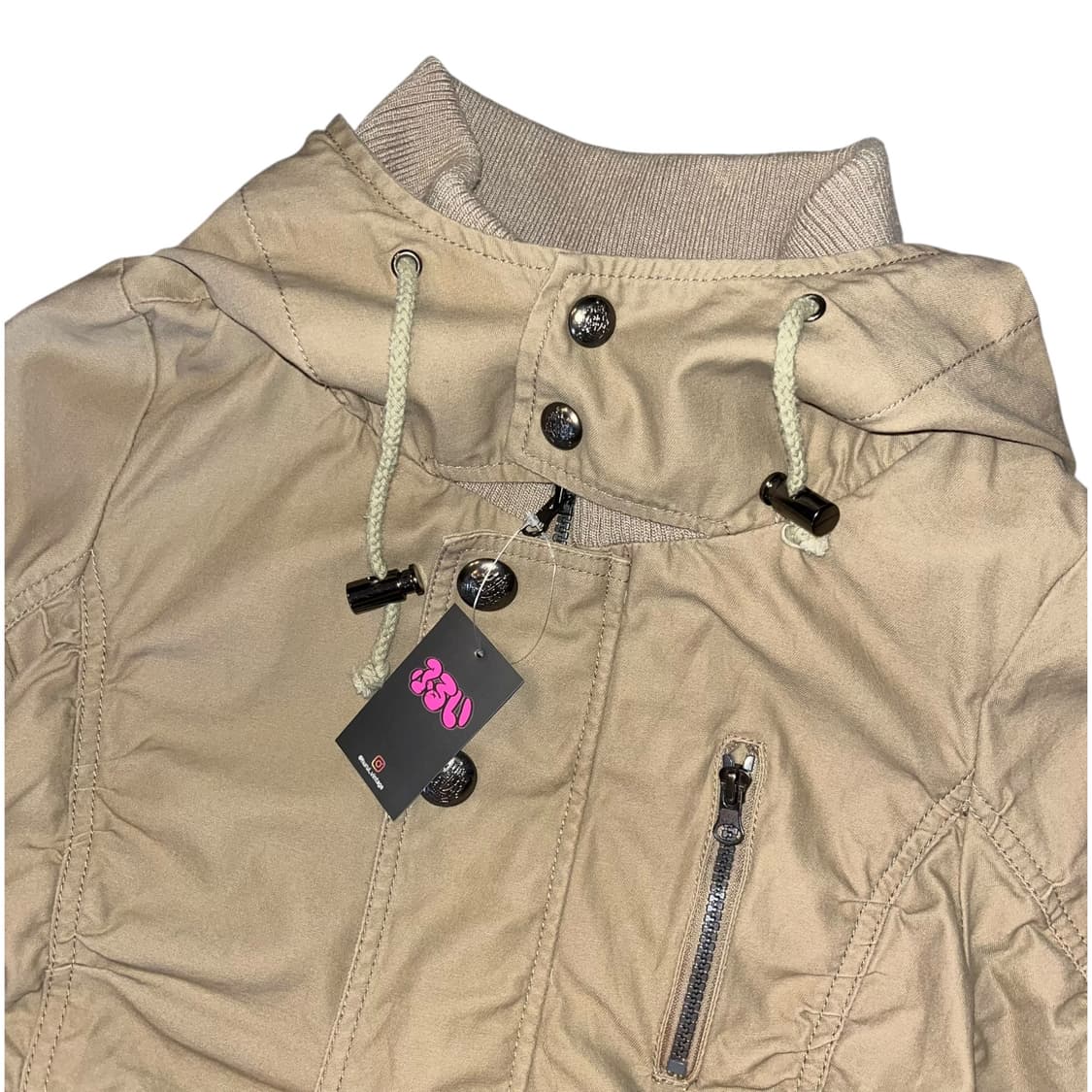 셔링 후드 면 야상 자켓 y2k갸루펑크 상품이미지2