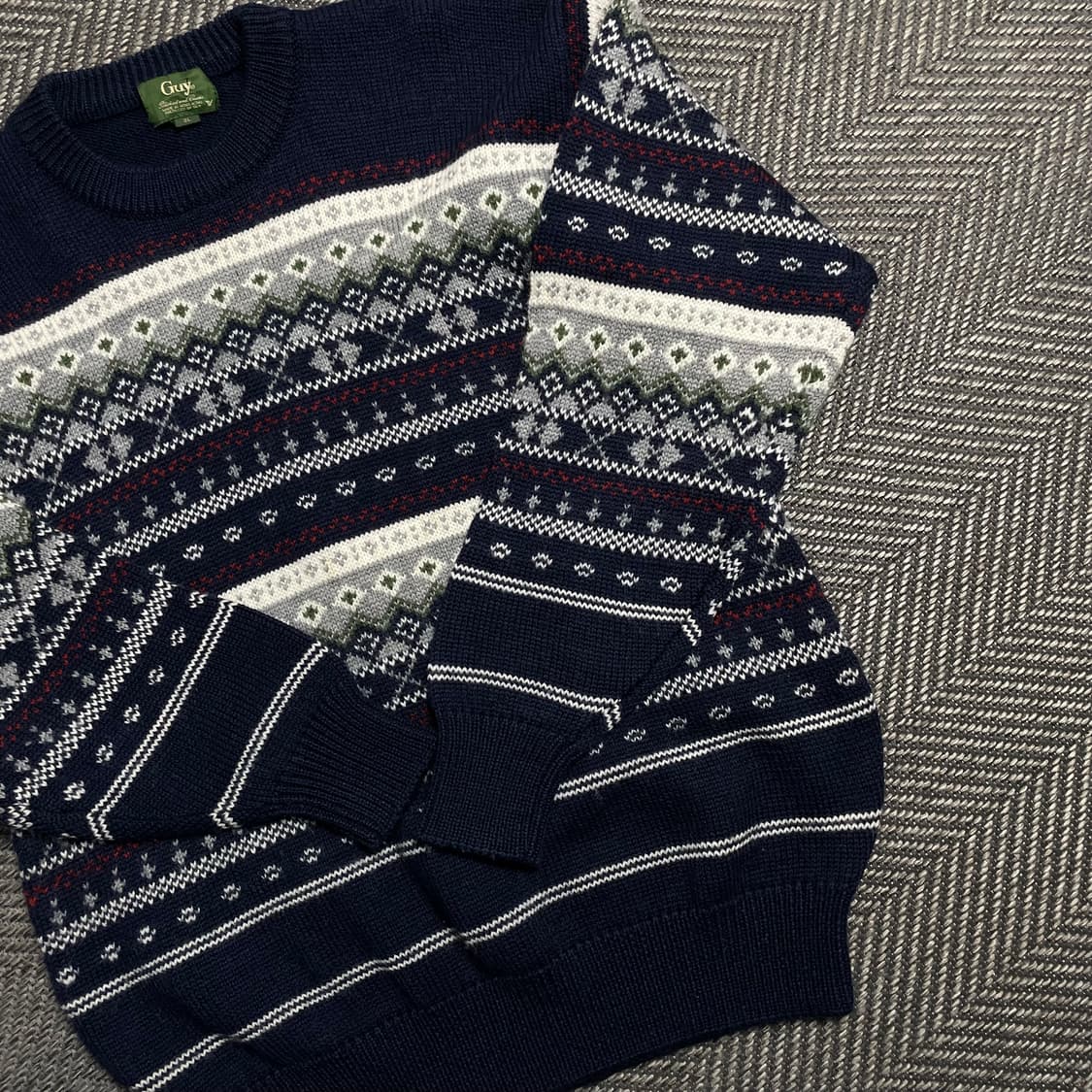 90s Guy 올드스쿨 노르딕 패턴 니트 스웨터y 5353 상품이미지4