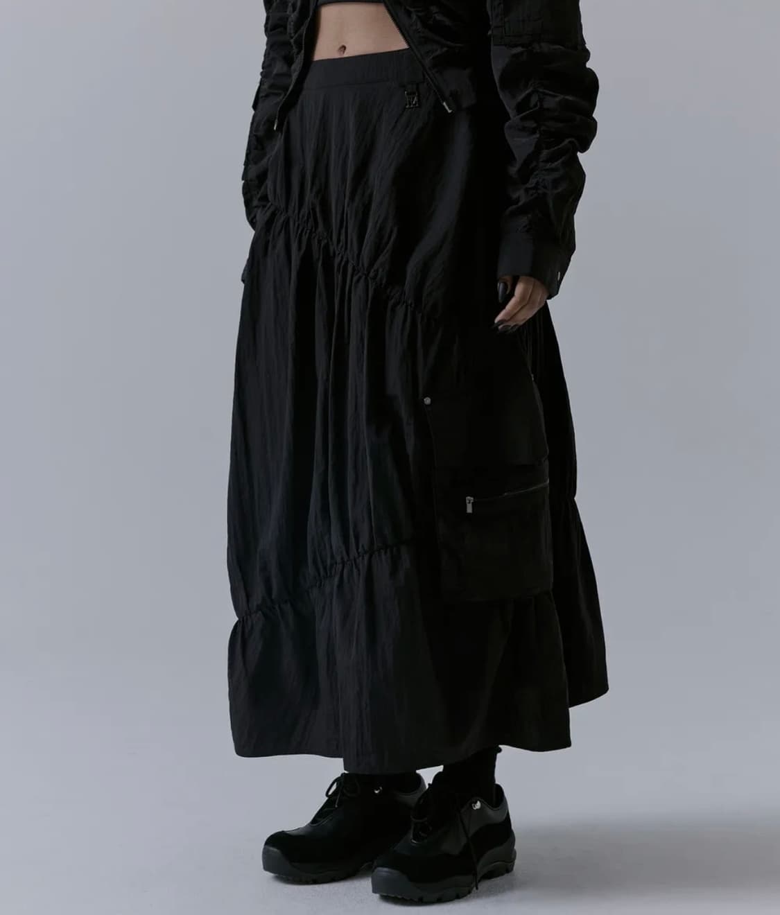 Nylon Cargo Shirring Set-up Skirt 상품이미지2