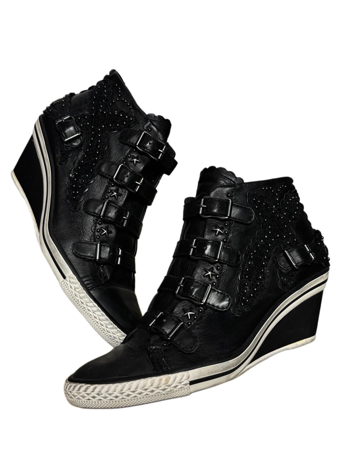 희귀) ASH 제니얼 레더 웨지힐 스터드 스니커즈 상품이미지5