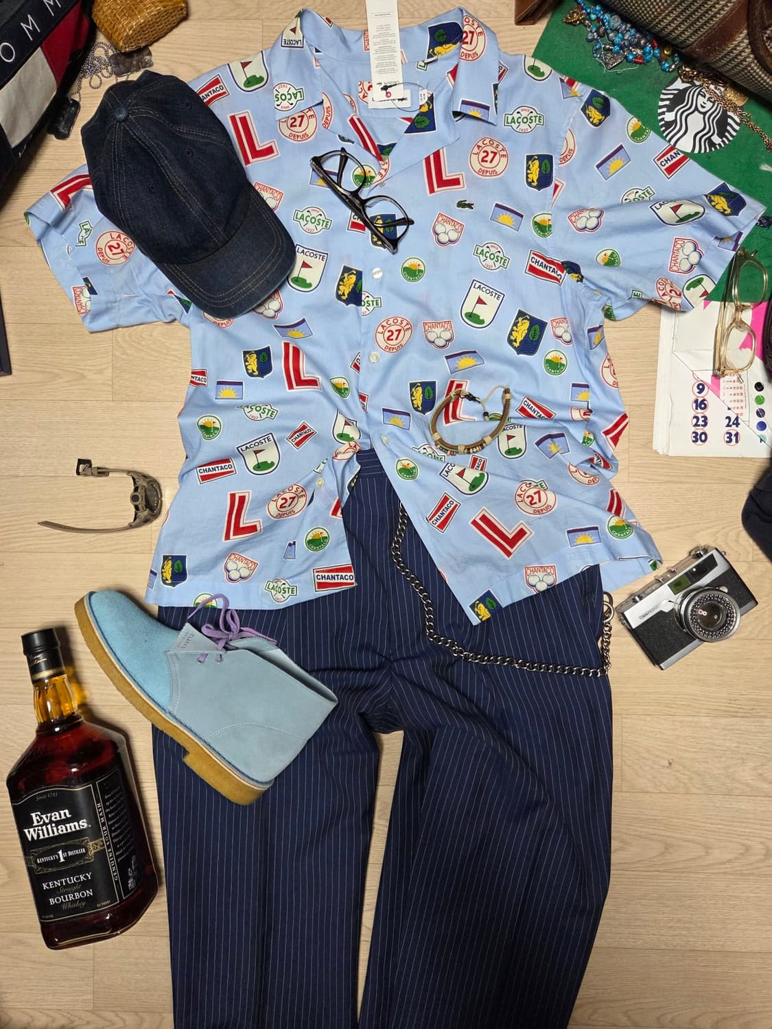 (새상품)LACOSTE 반팔 셔츠 남방  상품이미지3