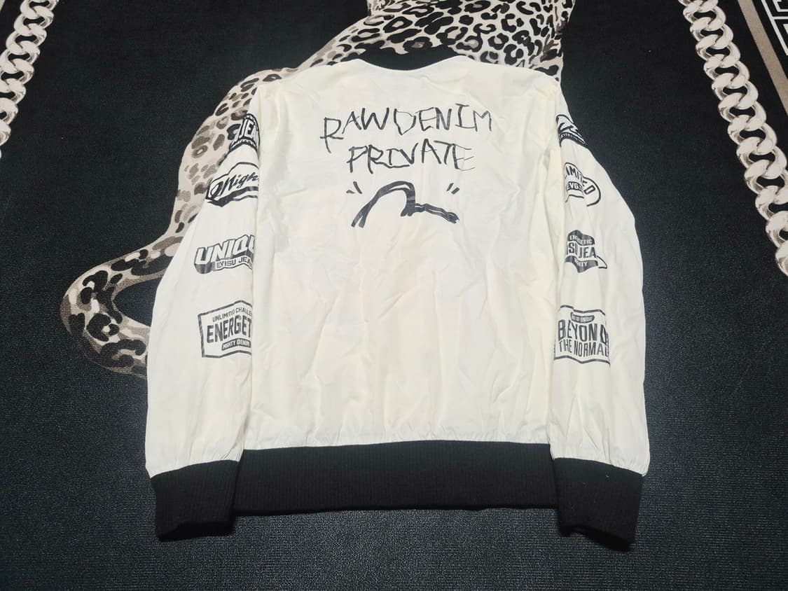 00's 에비수 멀티패치 폴리쉘 봄버 자켓 L 상품이미지4