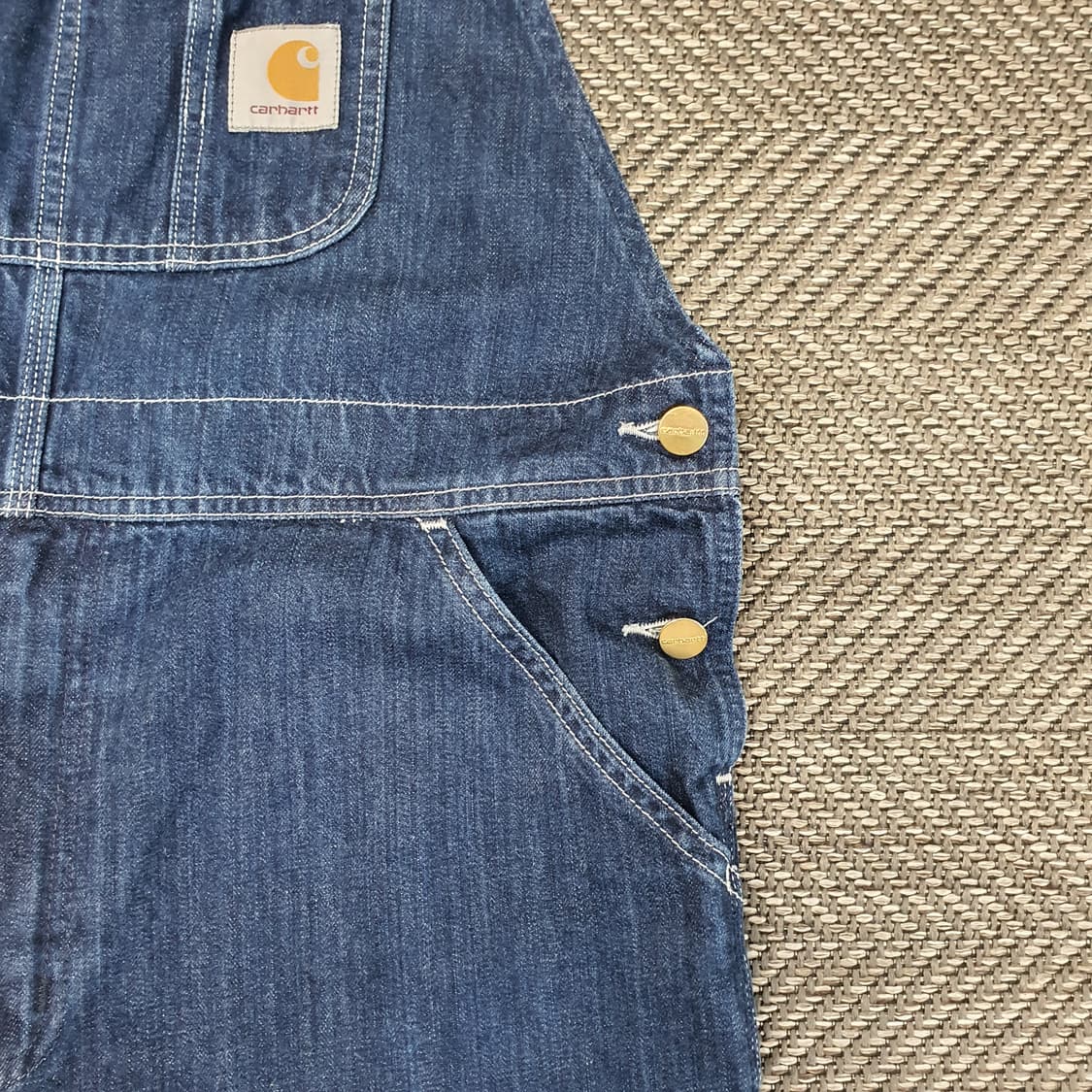 칼하트 멜빵 데님 바지 남자34 상품이미지4